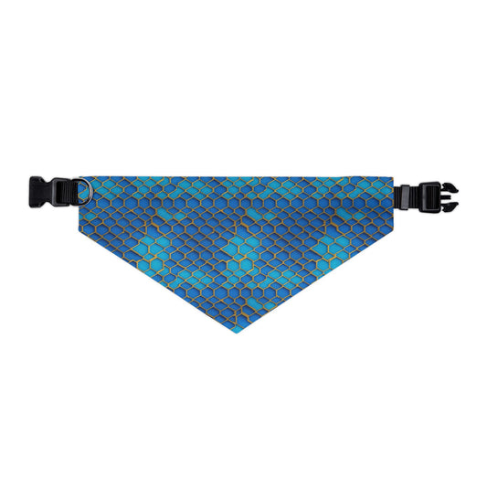 Hexagonal Harmony Pet Bandana Collar