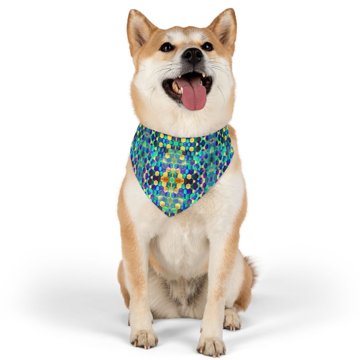 Vibrant Comb Pet Bandana Collar