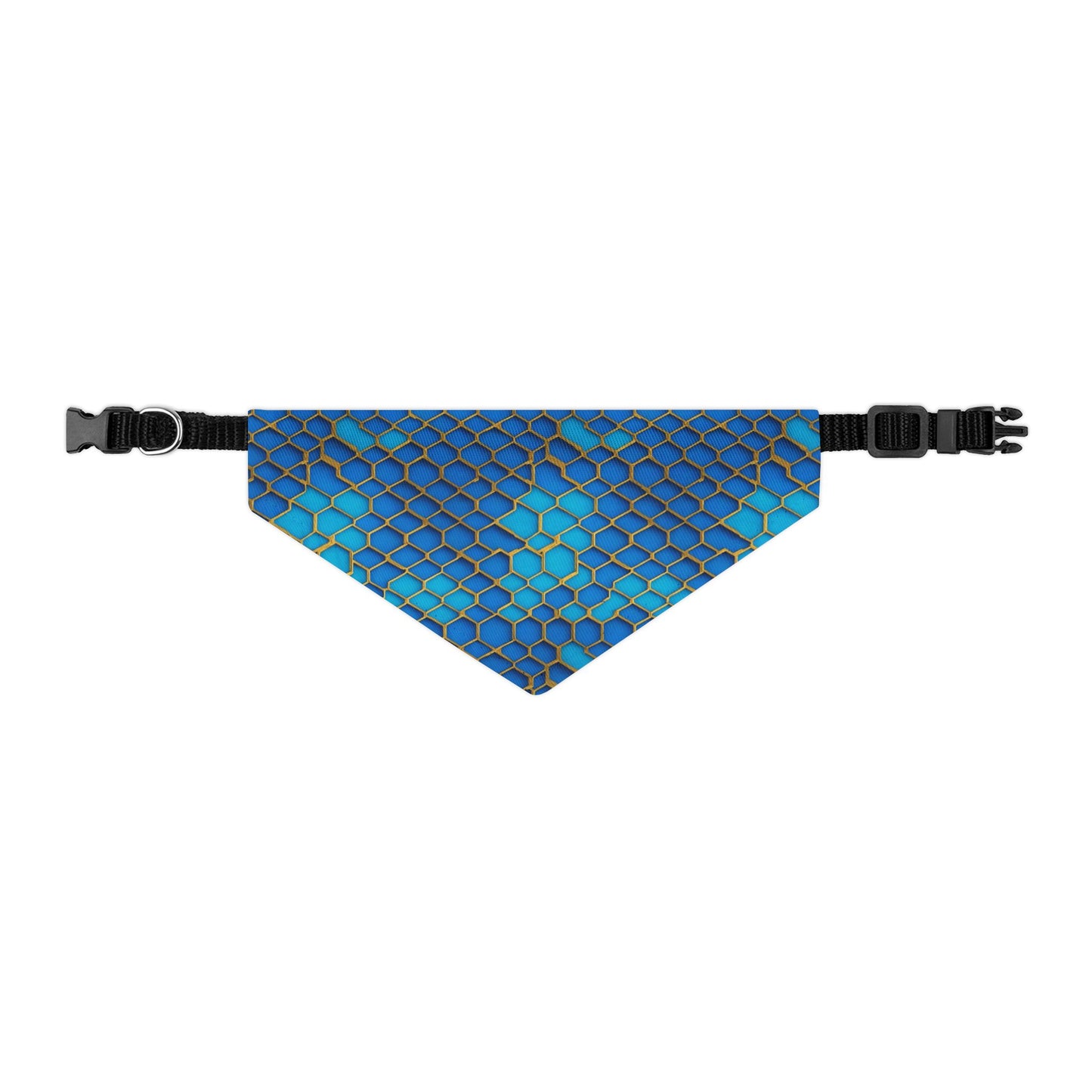Hexagonal Harmony Pet Bandana Collar