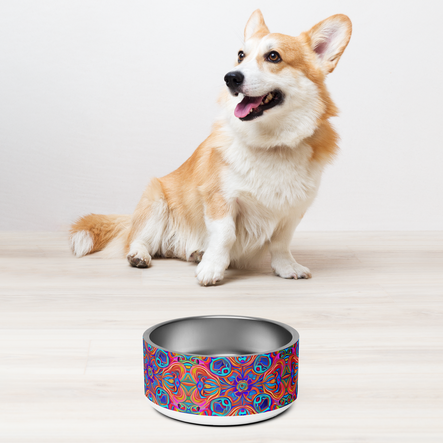 Psychedelic Spectrum Stainless Steel Pet Bowl