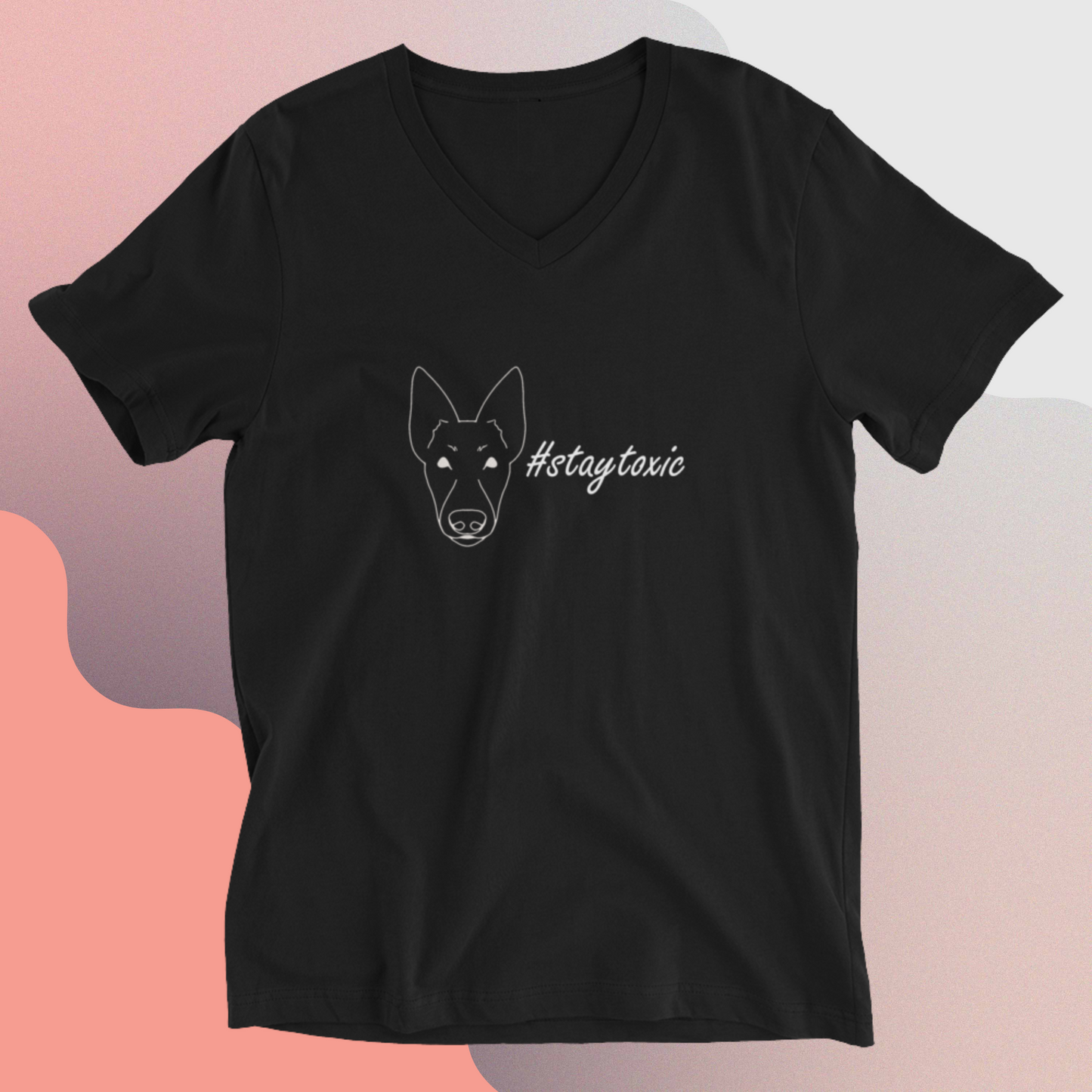 #staytoxic Unisex Short Sleeve V-Neck T-Shirt