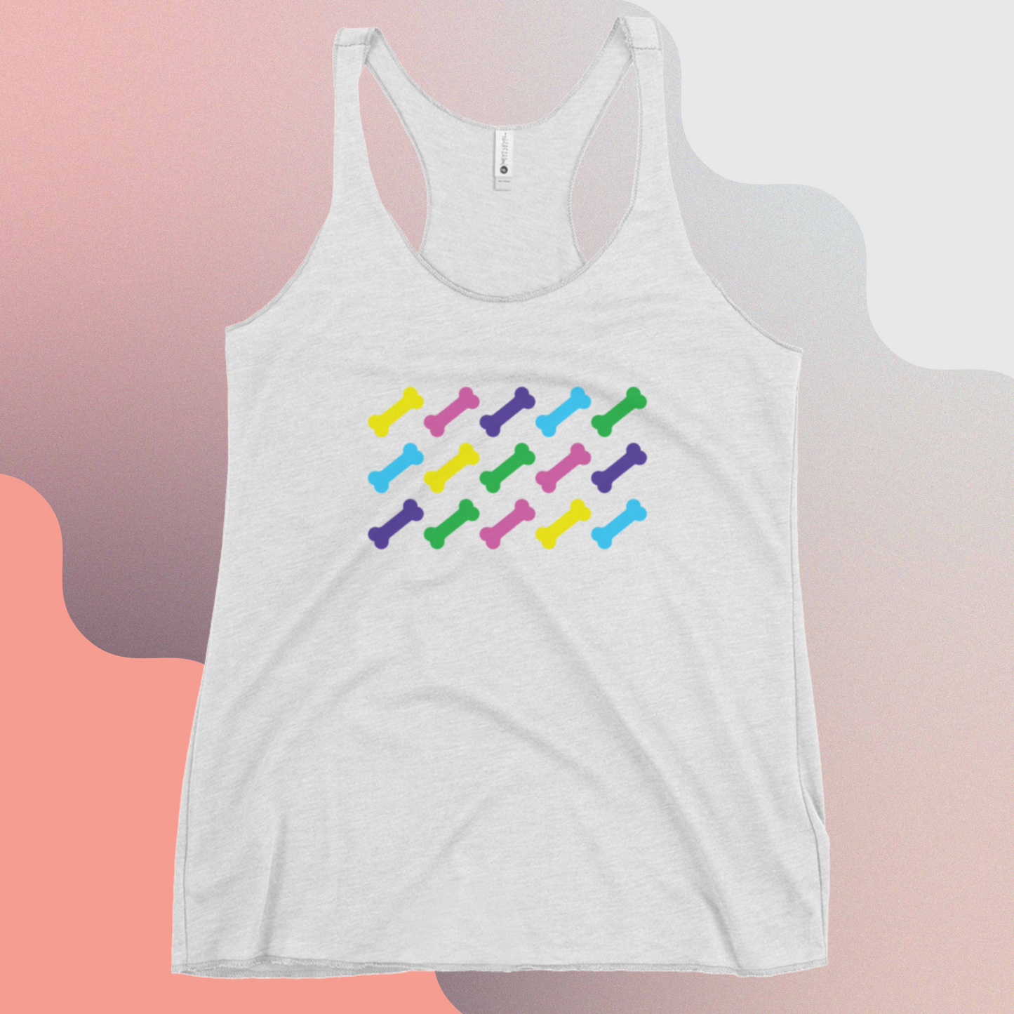 Doggie Bones Pop Art Women's Racerback Tank