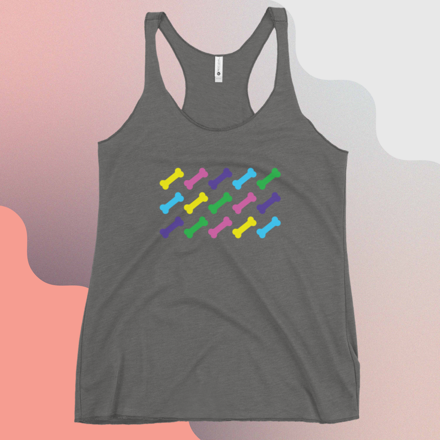 Doggie Bones Pop Art Women's Racerback Tank