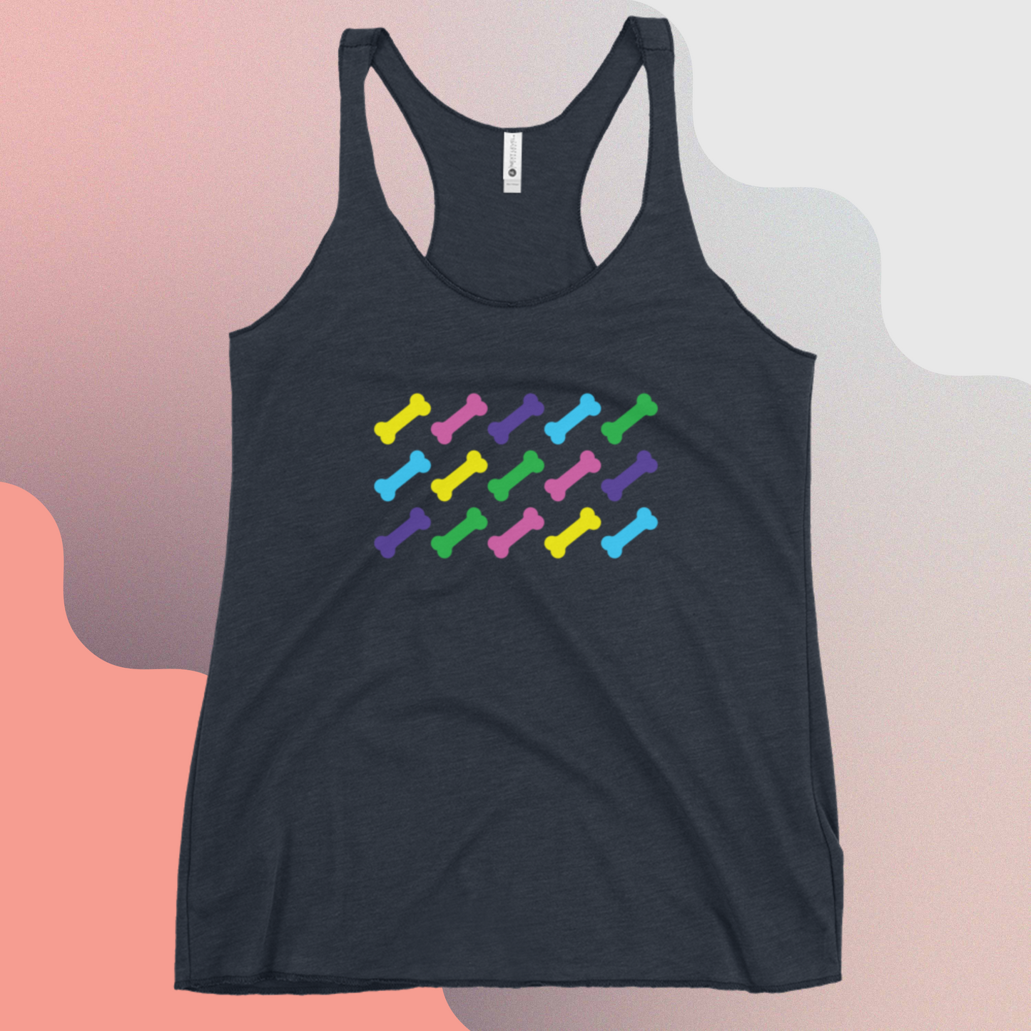 Doggie Bones Pop Art Women's Racerback Tank