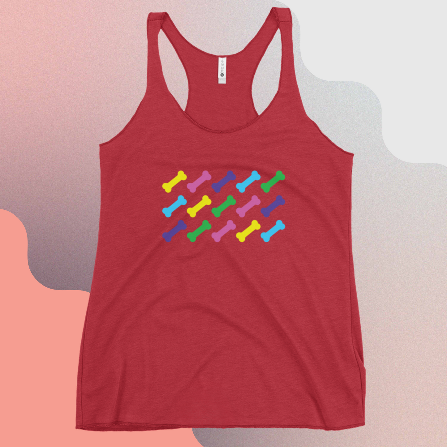 Doggie Bones Pop Art Women's Racerback Tank