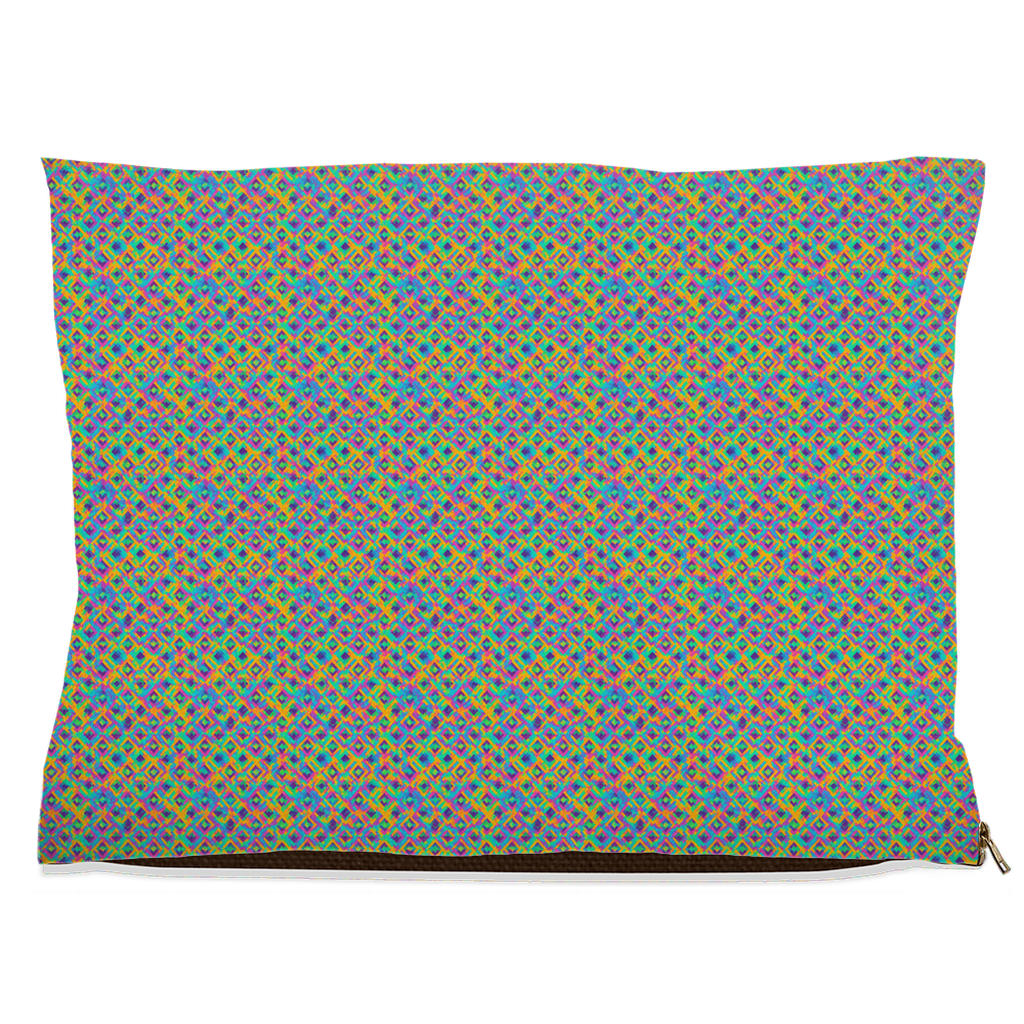 Tie Dye Geometric Mosaic Pattern Pet Bed