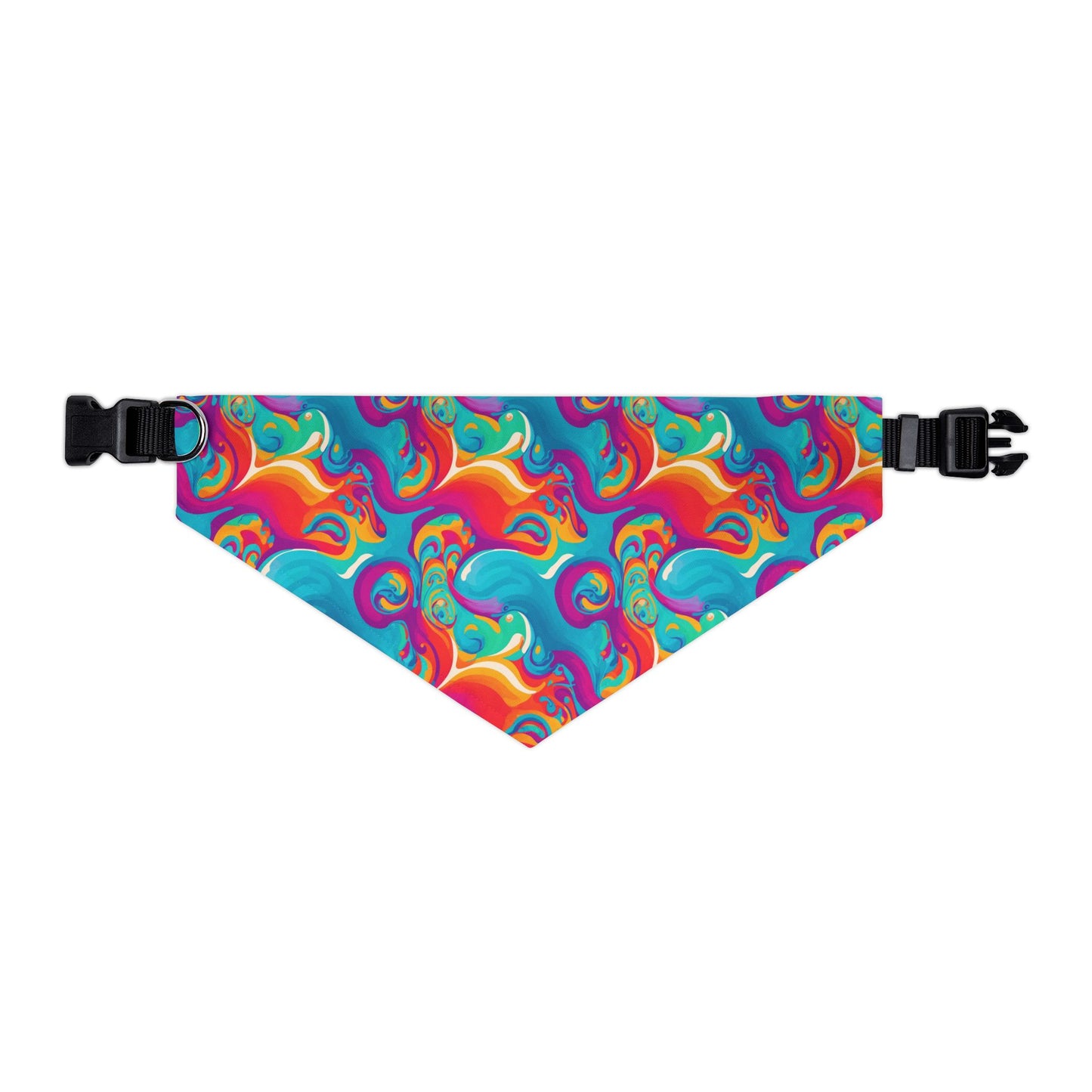 Rainbow Ripple Pet Bandana Collar