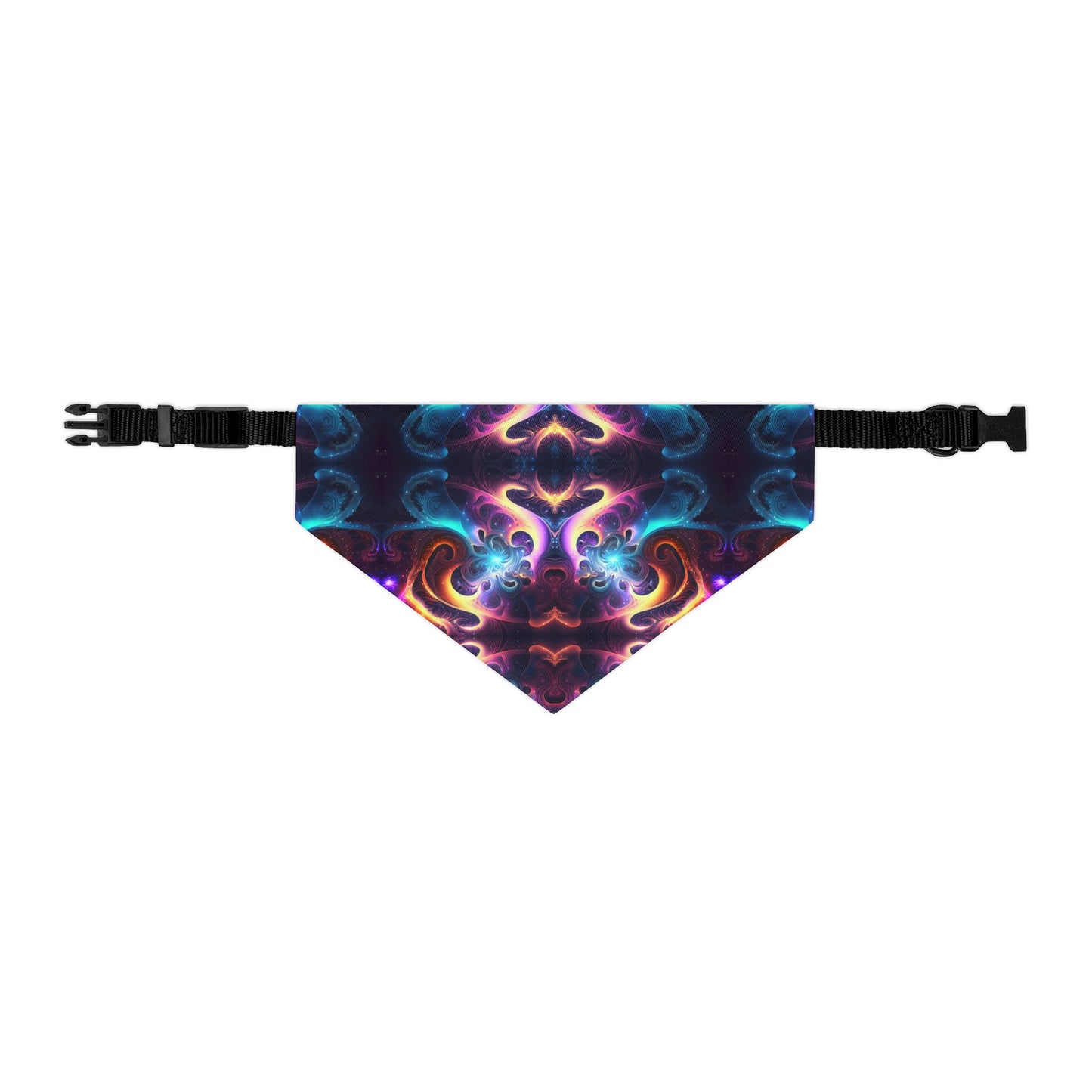 Neon Spiral Pet Bandana Collar