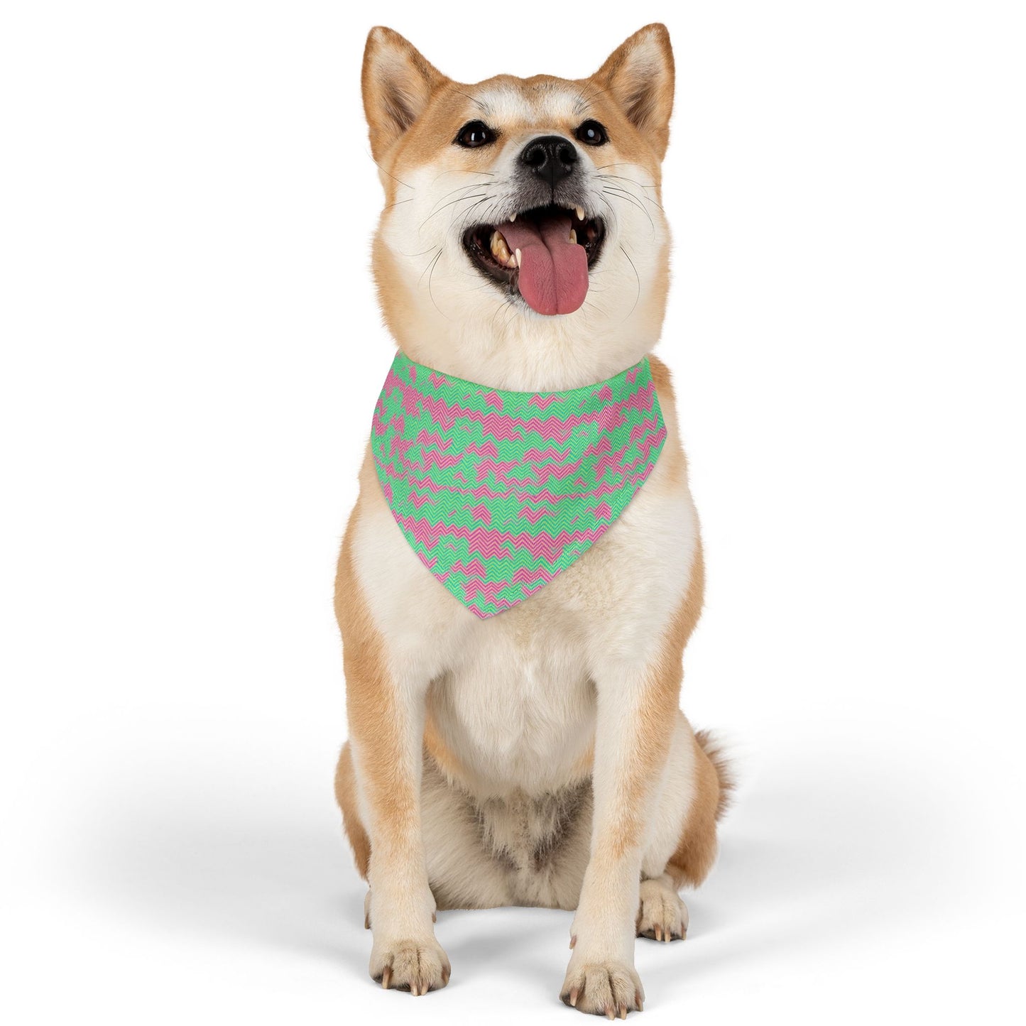 Herringbone Hues Pet Bandana Collar