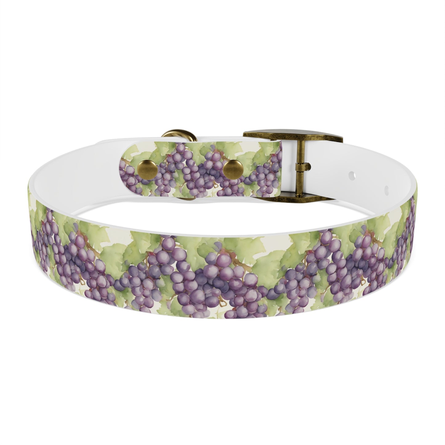 Grape Vineyard Watercolor Pattern Dog Collar