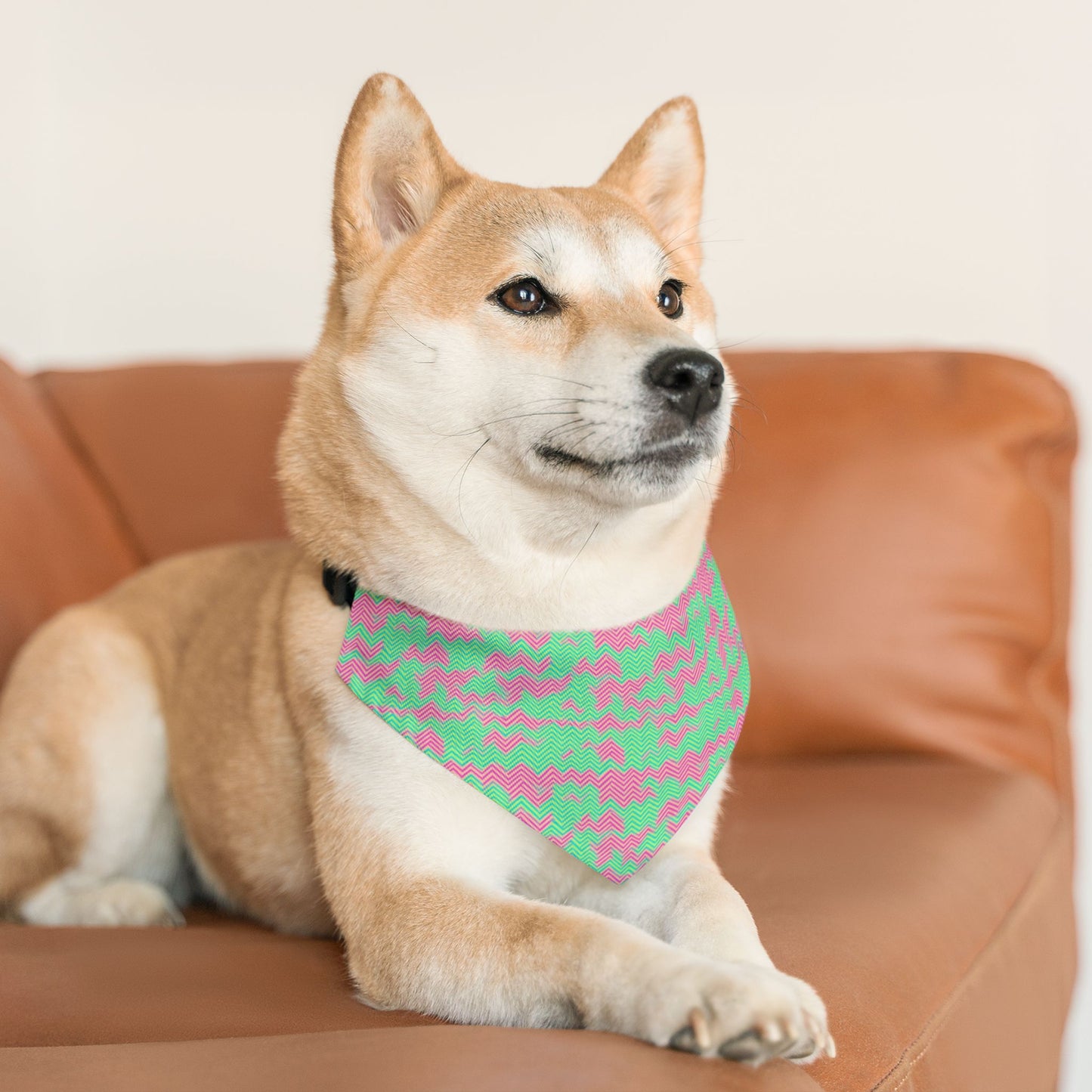 Herringbone Hues Pet Bandana Collar