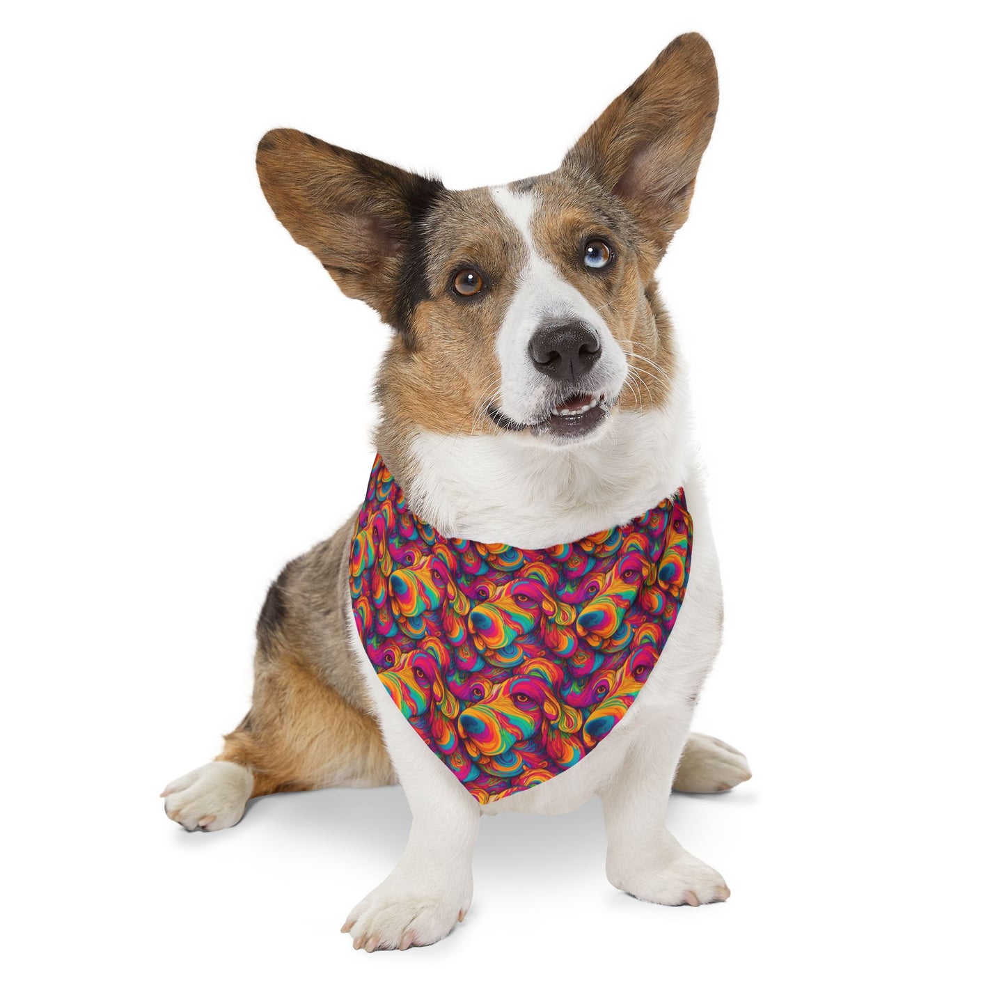 Abstract Woof Pet Bandana Collar