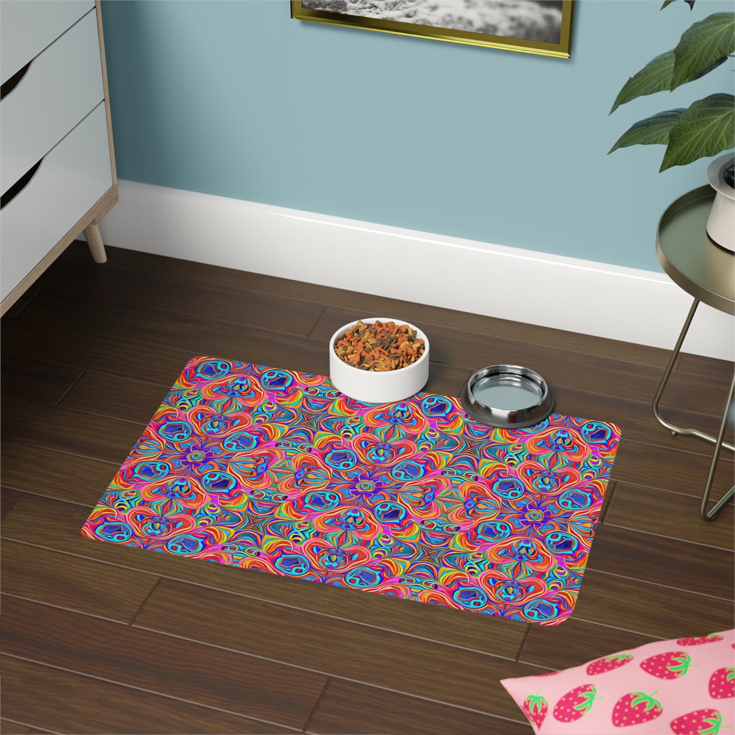 Psychedelic Spectrum Pet Food Mat (12x18)