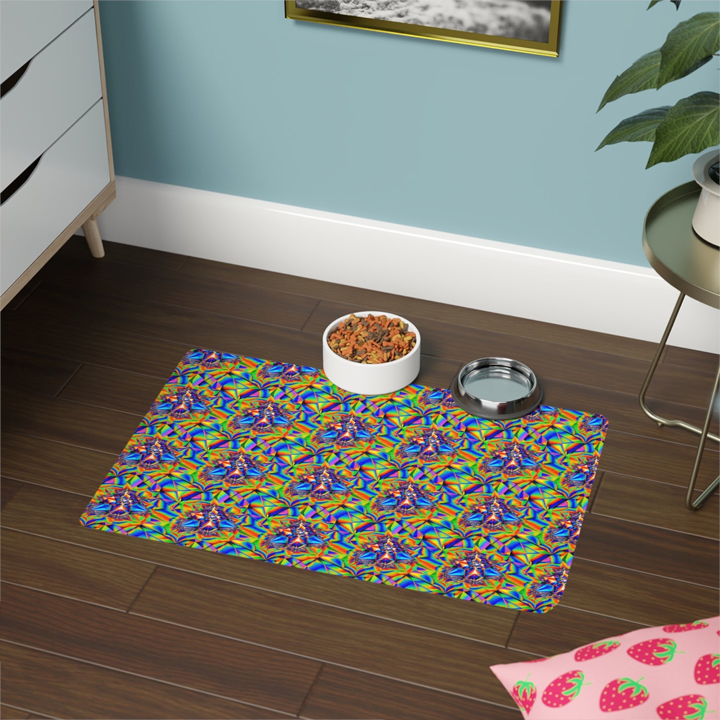 Galactic Glimmer Pet Food Mat (12x18)