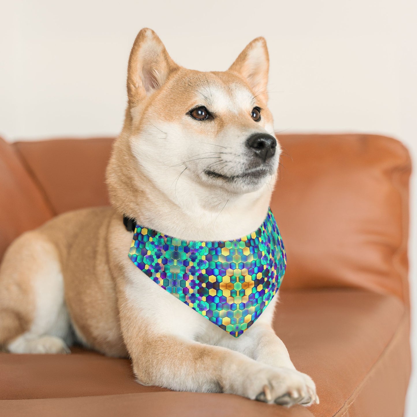 Vibrant Comb Pet Bandana Collar