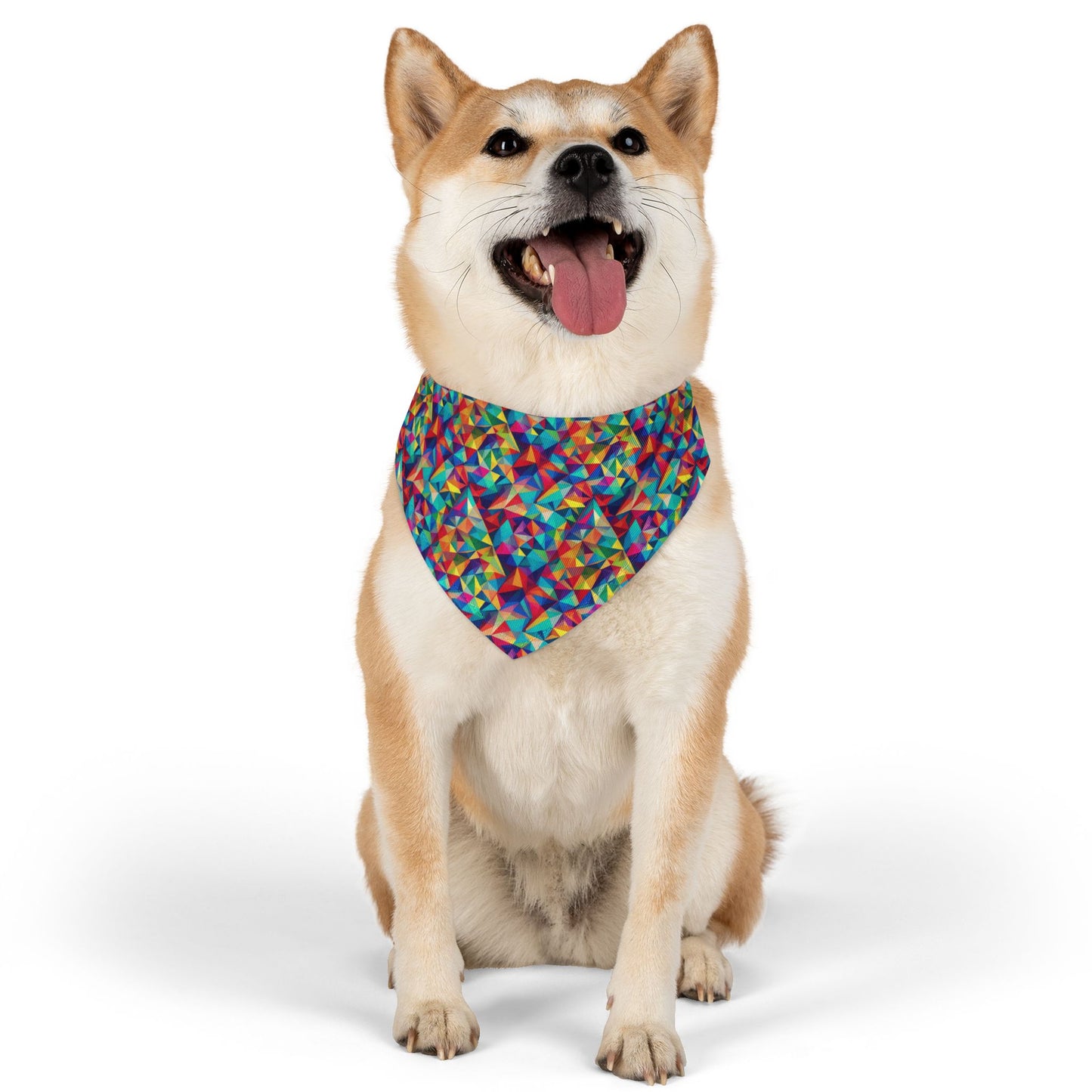 Neon Angles Pet Bandana Collar