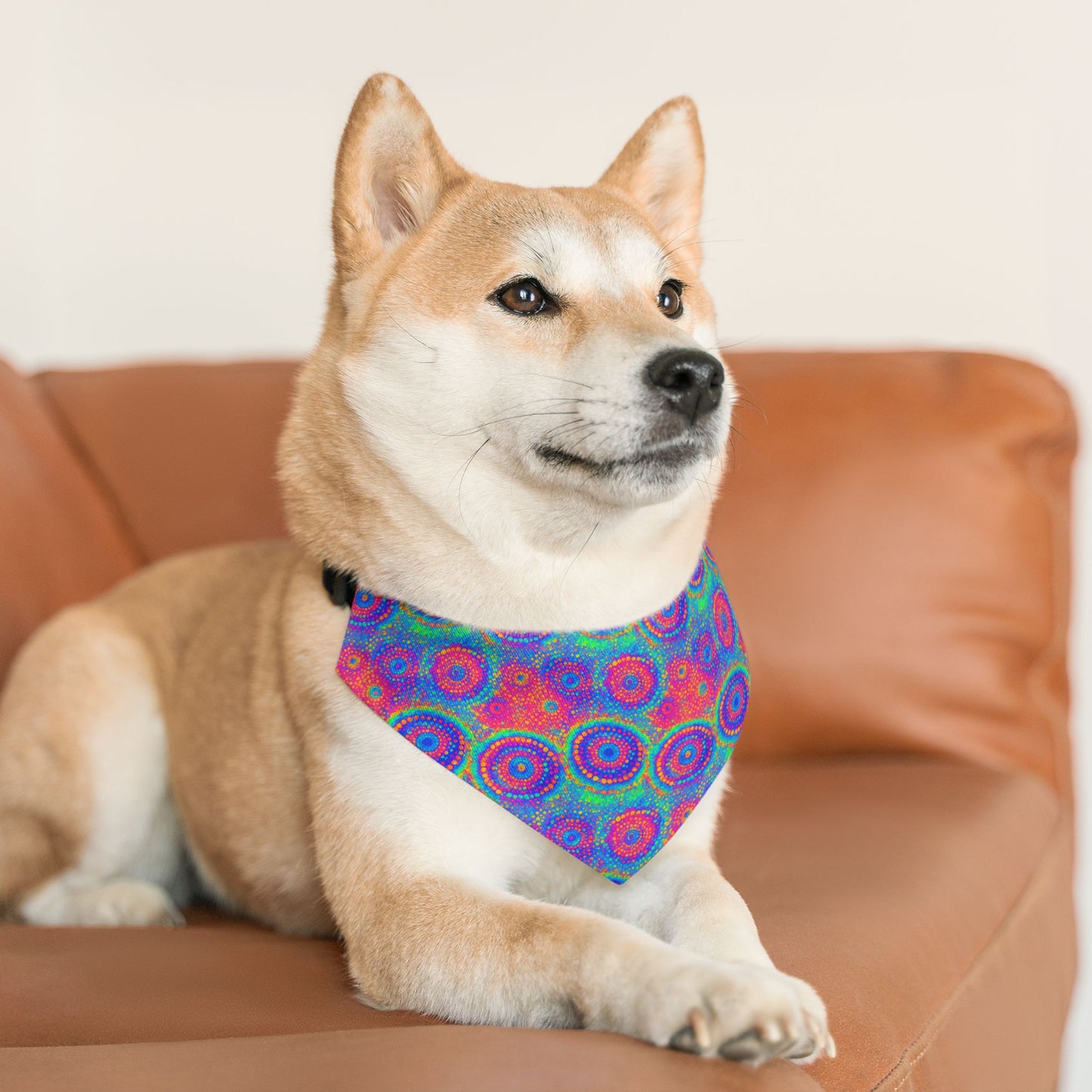 Poly Glow Pet Bandana Collar