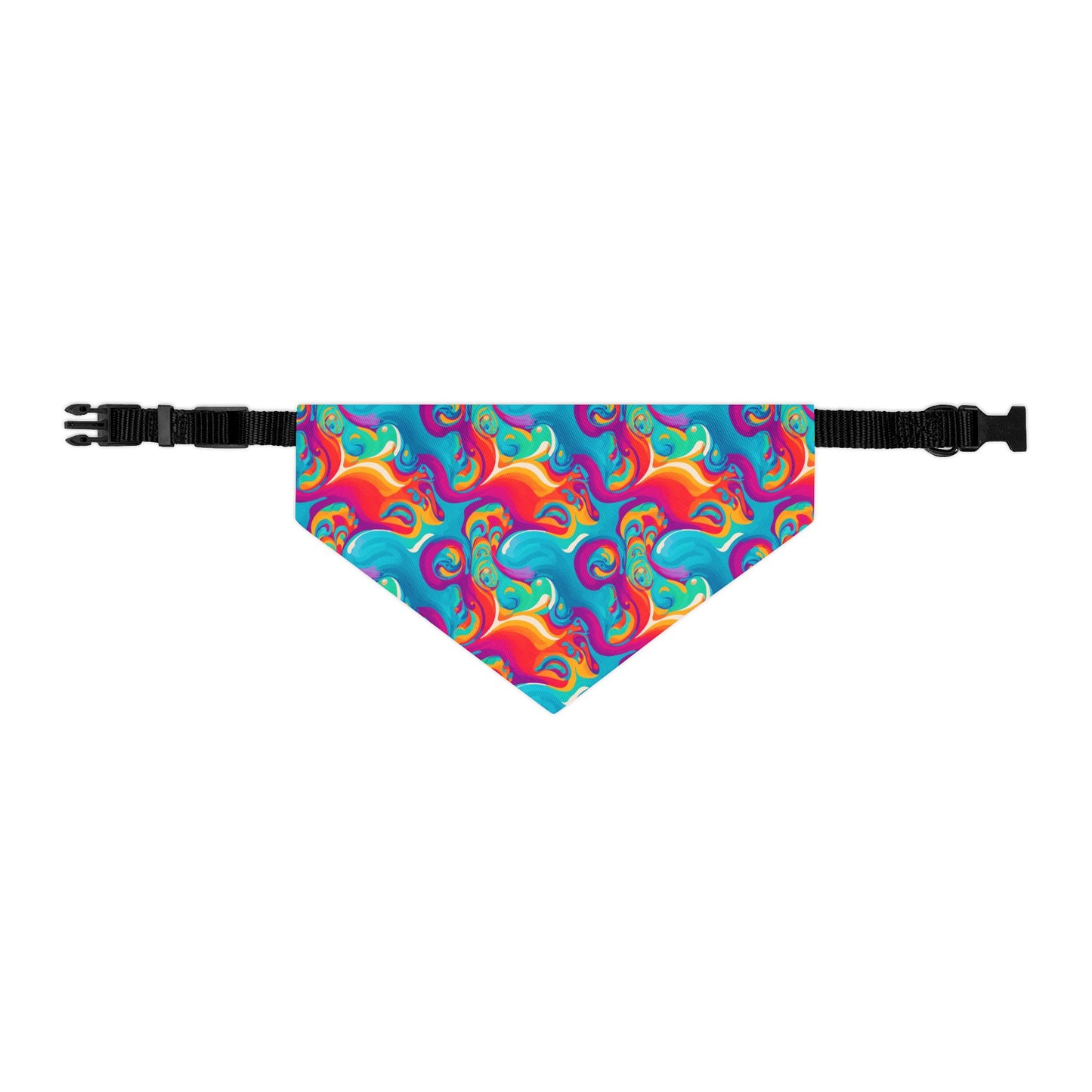 Rainbow Ripple Pet Bandana Collar