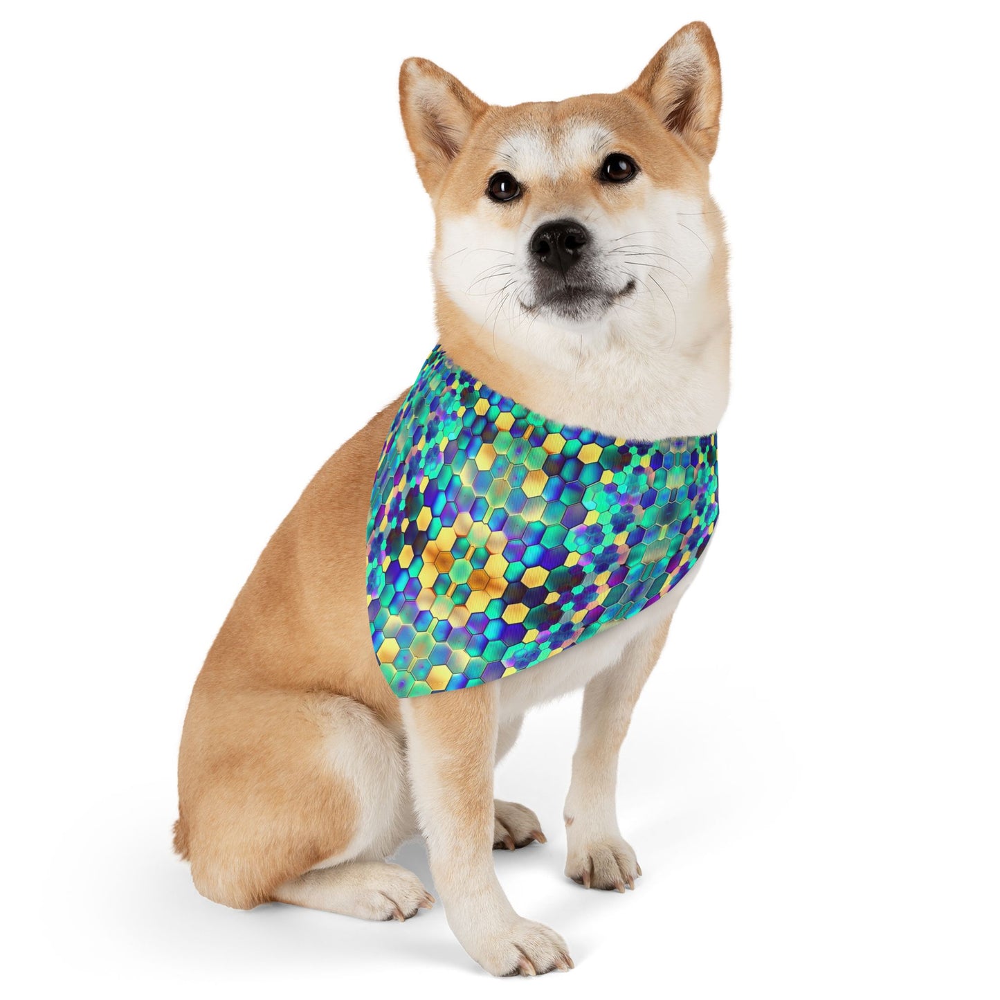 Vibrant Comb Pet Bandana Collar