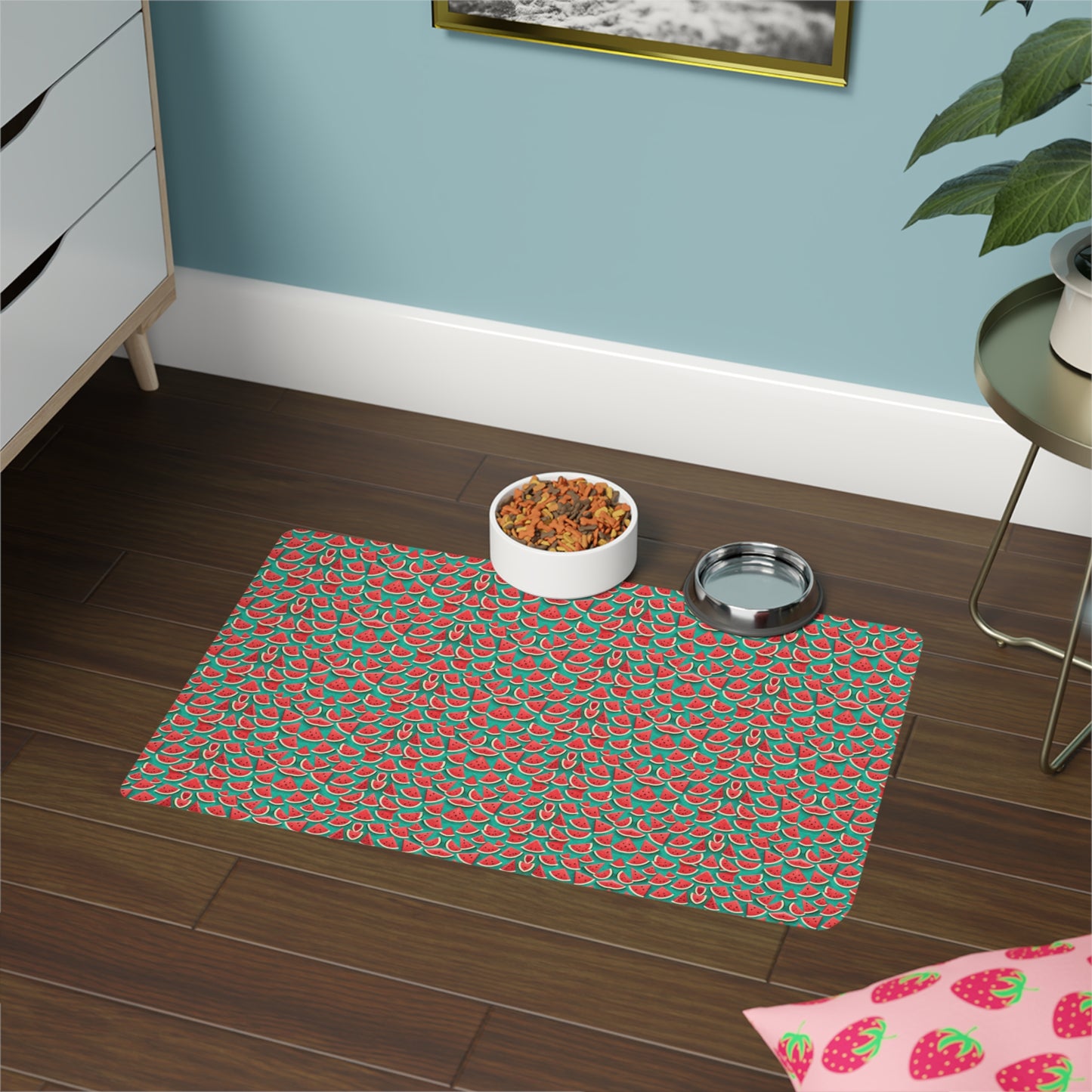 Pink Paradise Pet Food Mat (12x18)