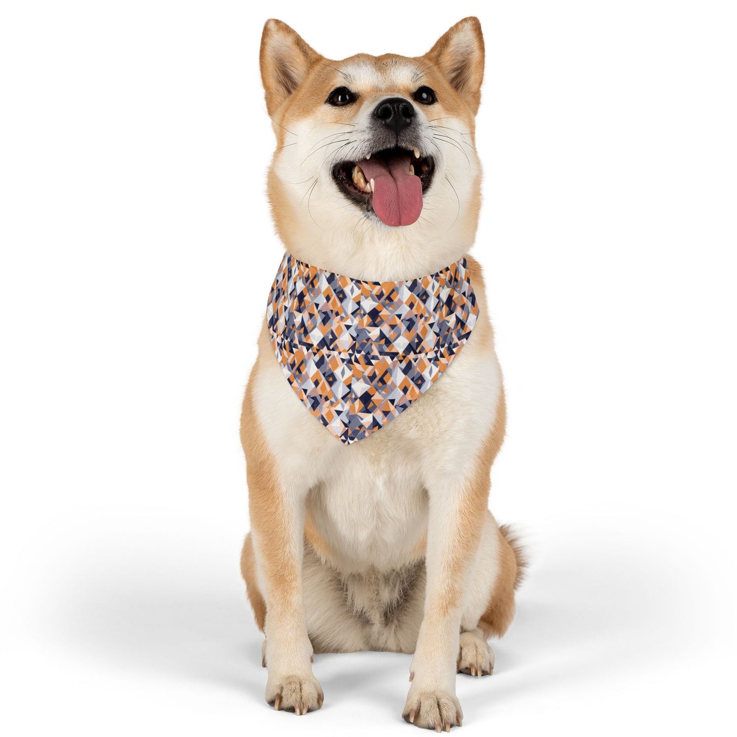 Geometric Groove Pet Bandana Collar