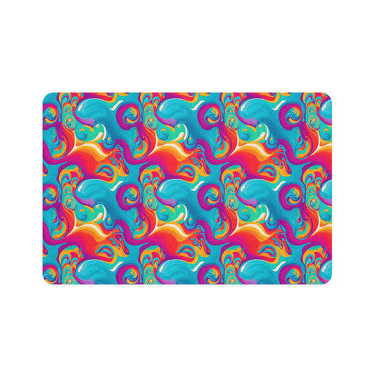 Rainbow Ripple Pet Food Mat (12x18)