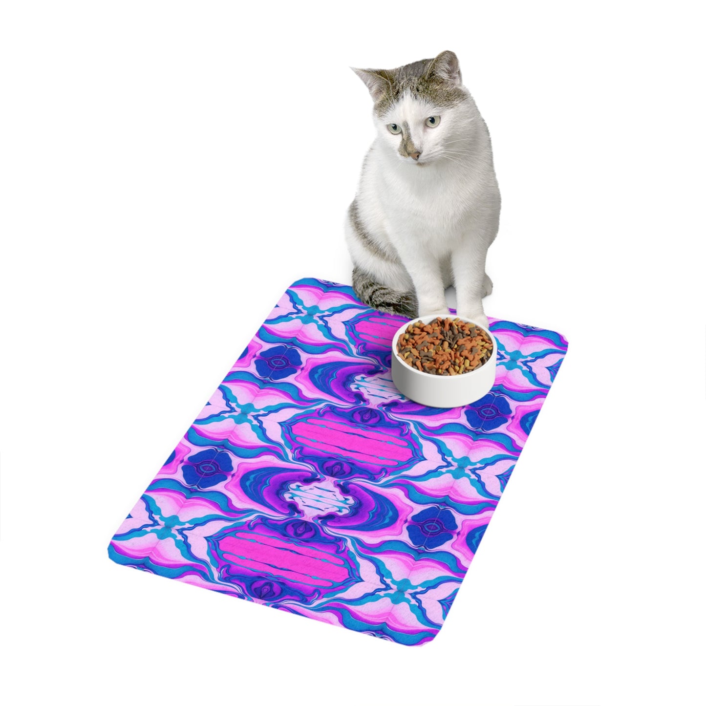 Marbled Magic Pet Food Mat (12x18)