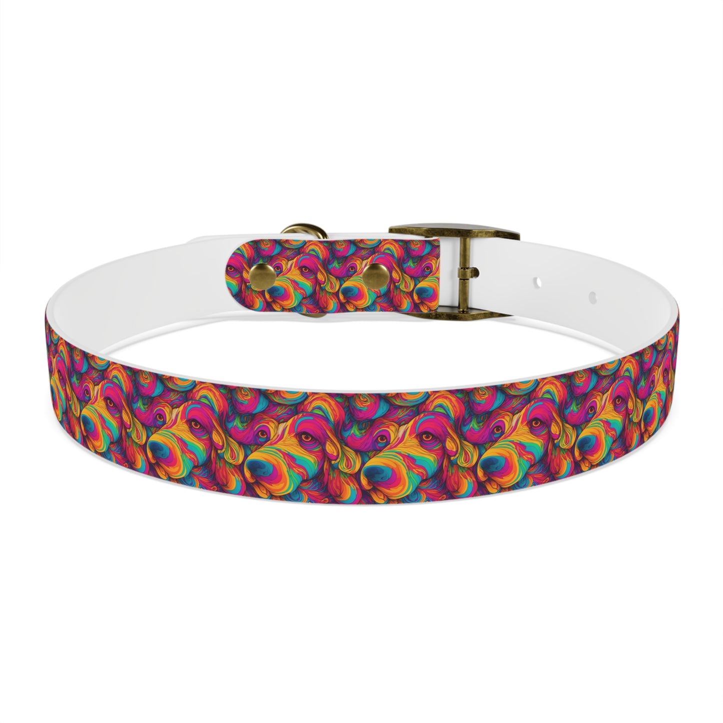 Abstract Woof Dog Collar