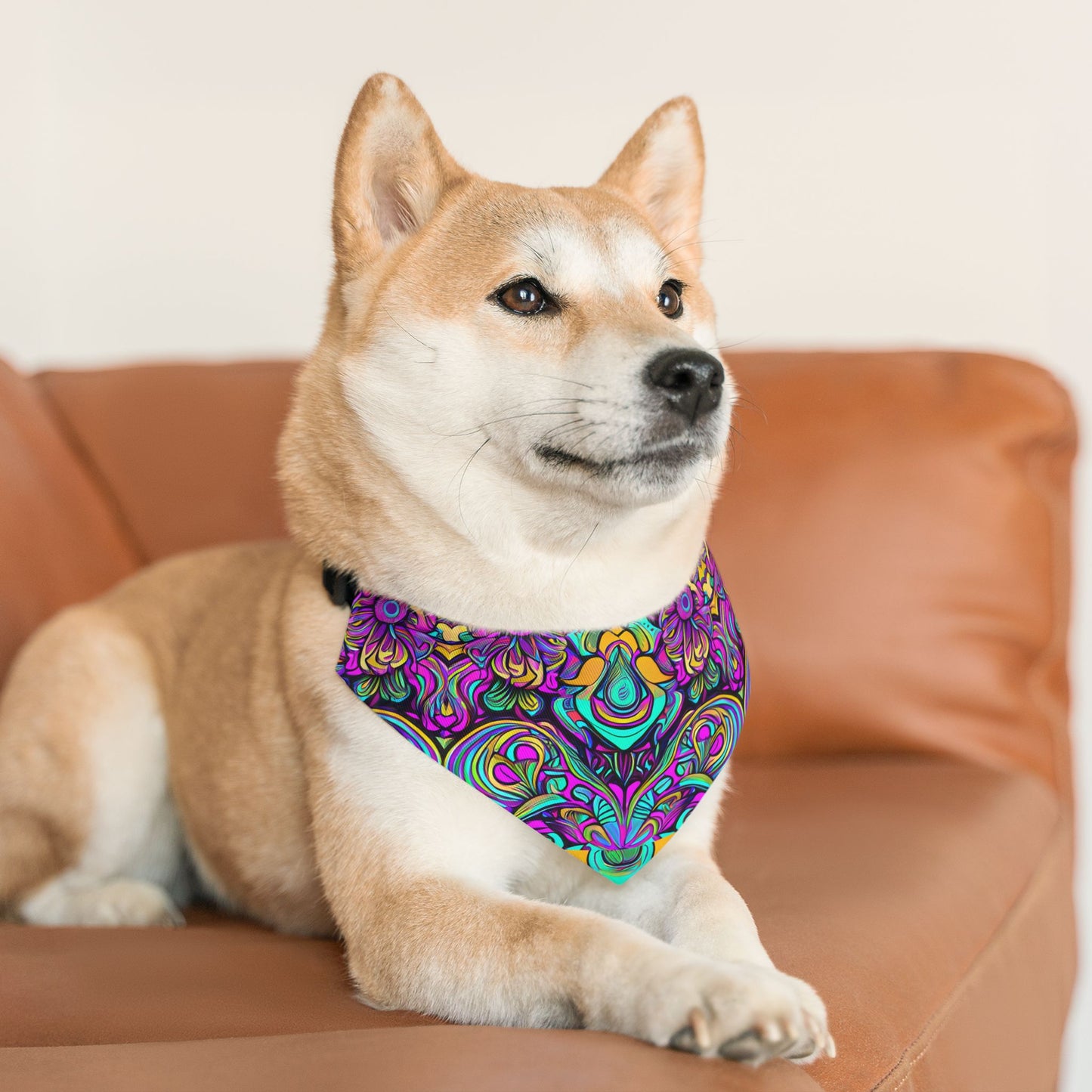 Psychedelic Chaos Pet Bandana Collar