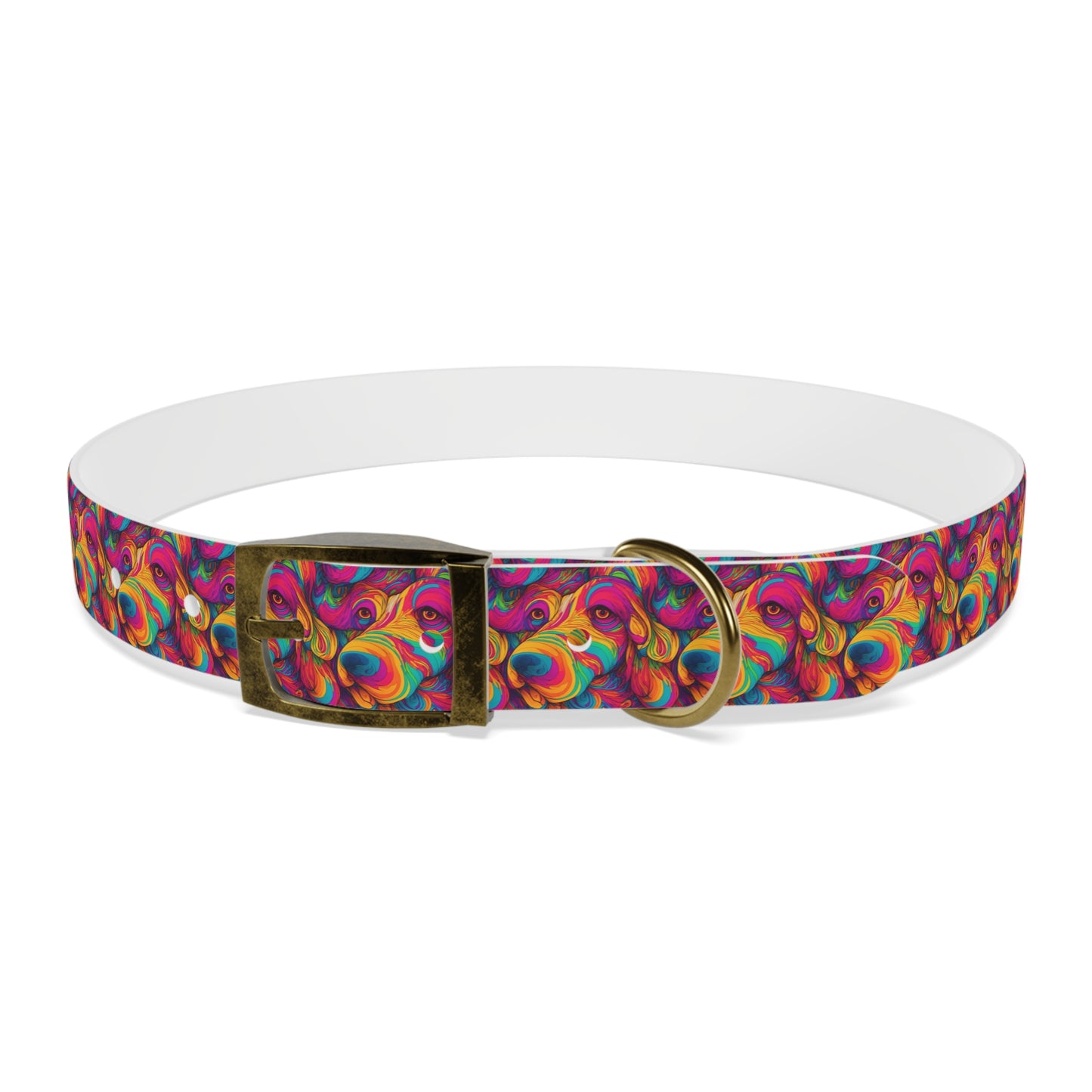 Abstract Woof Dog Collar