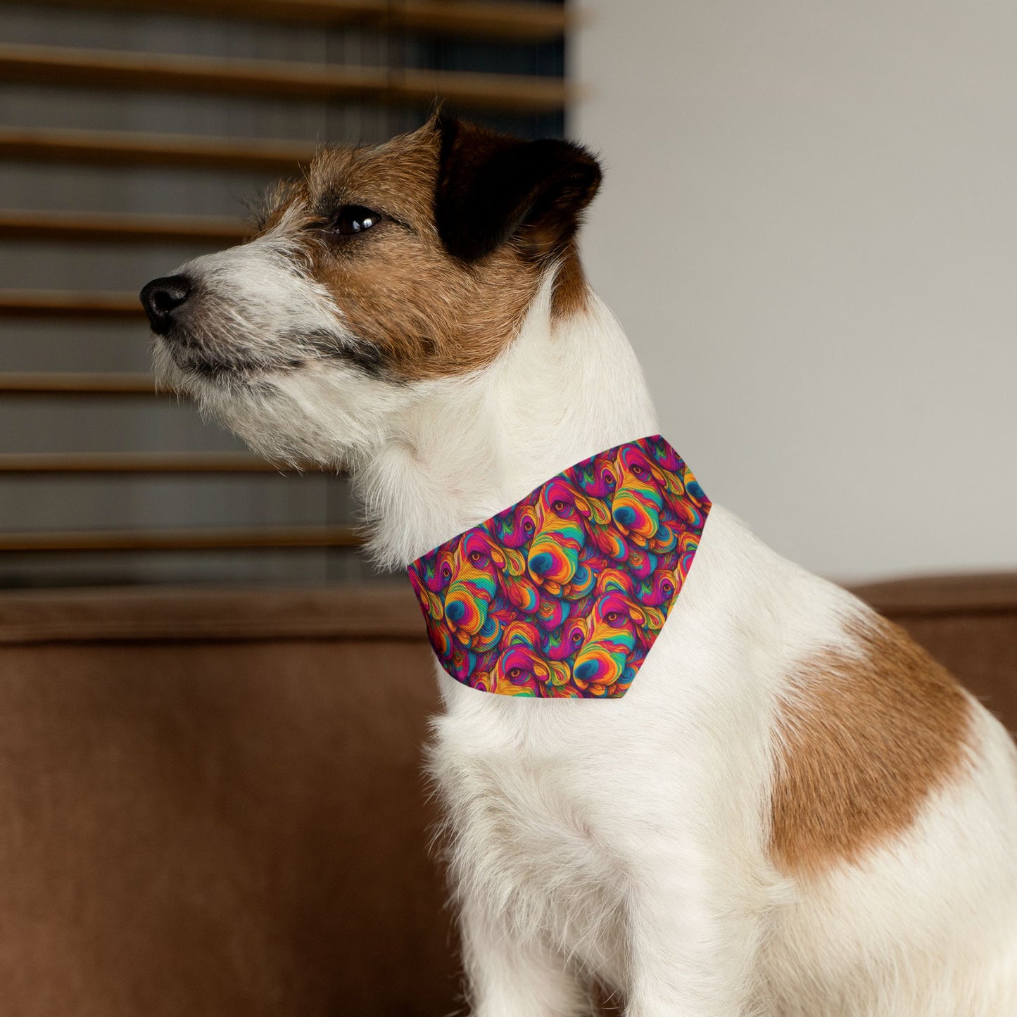 Abstract Woof Pet Bandana Collar