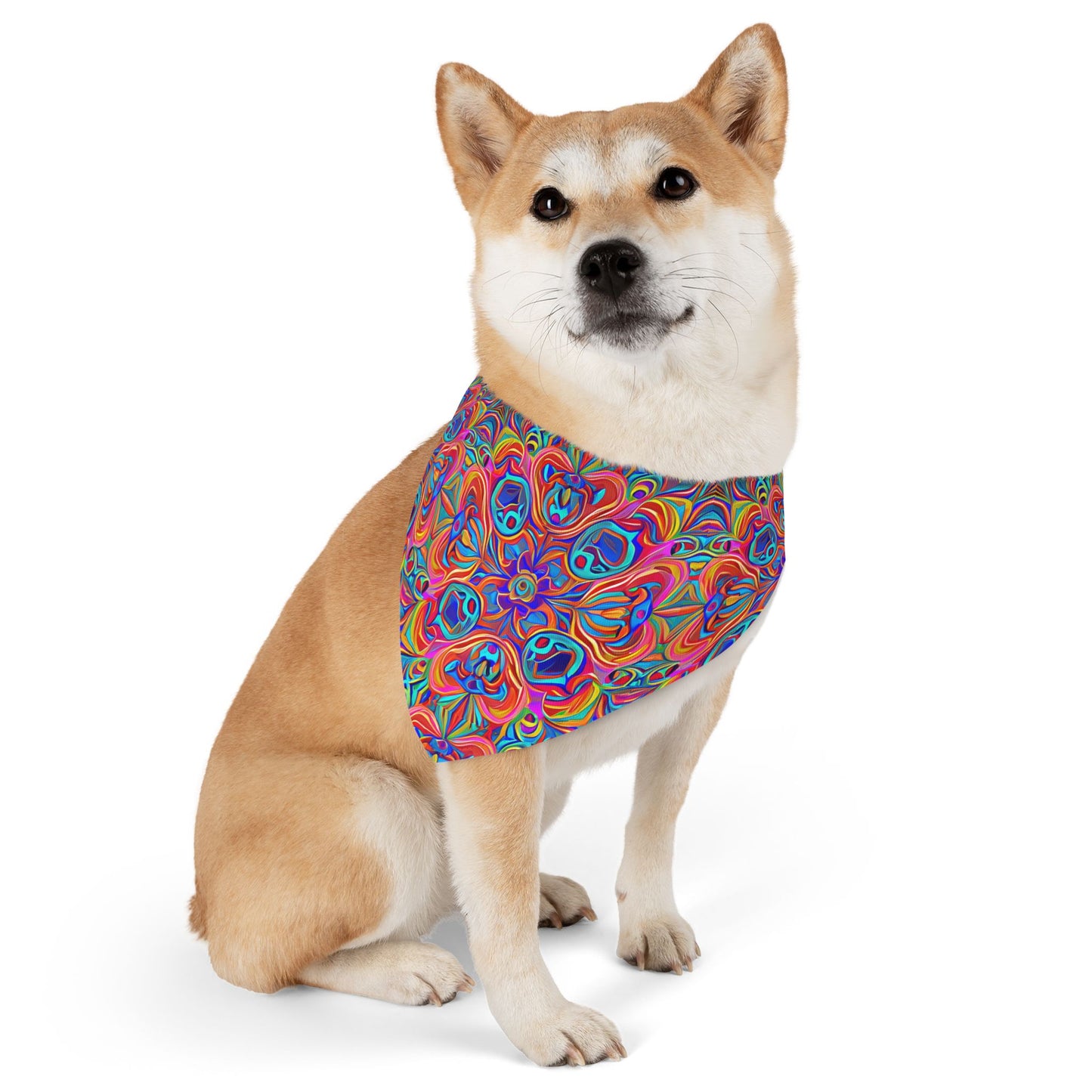 Psychedelic Spectrum Pet Bandana Collar