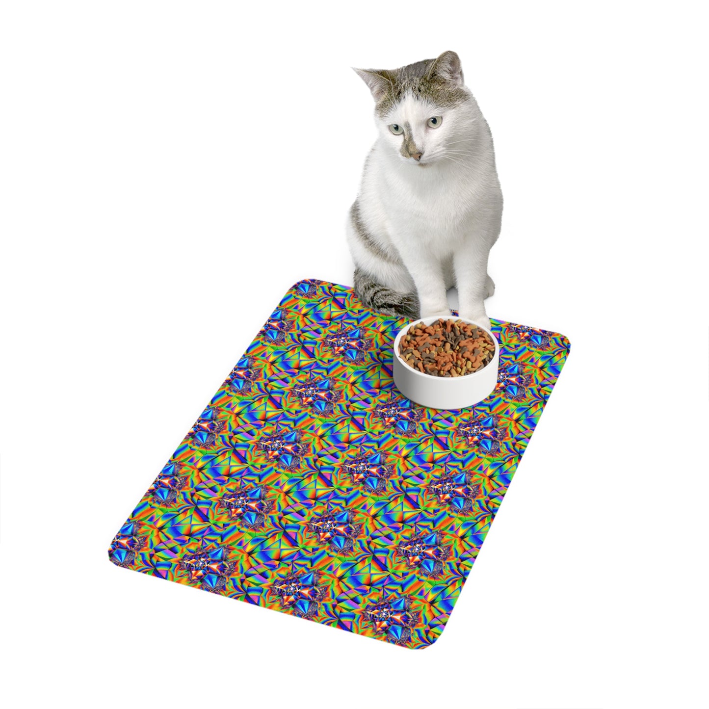 Galactic Glimmer Pet Food Mat (12x18)