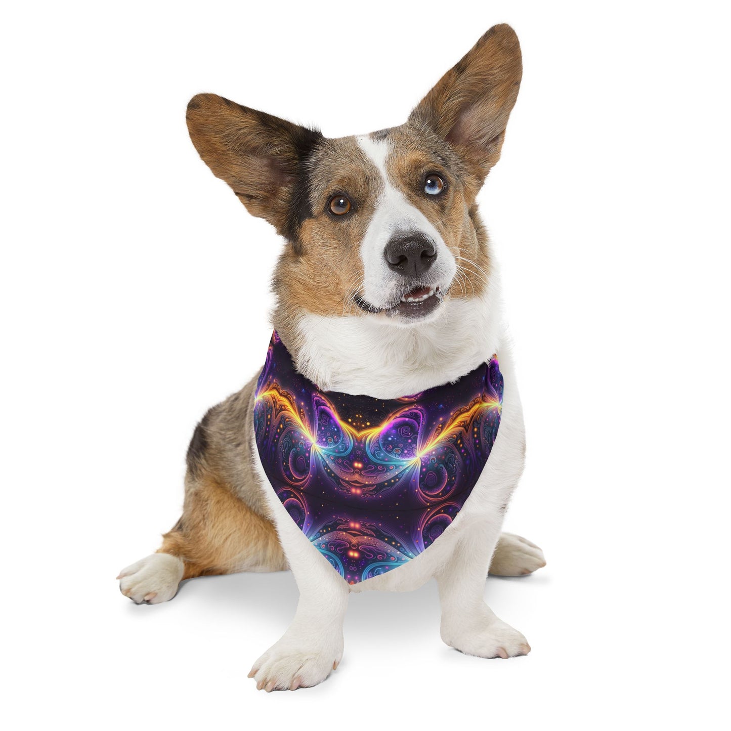 Neon Trance Pet Bandana Collar