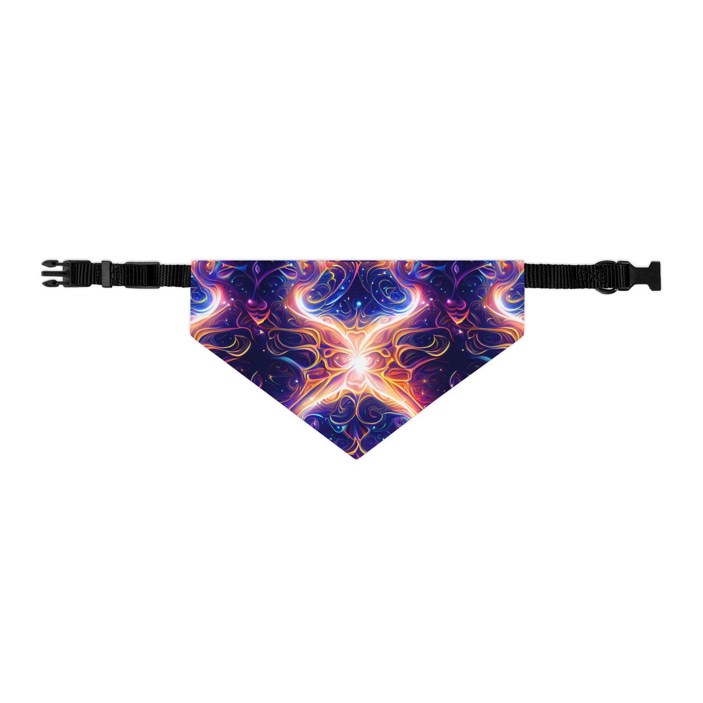 Neon Dreamscape Pet Bandana Collar