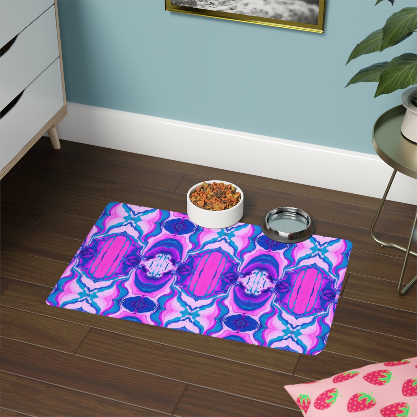 Marbled Magic Pet Food Mat (12x18)