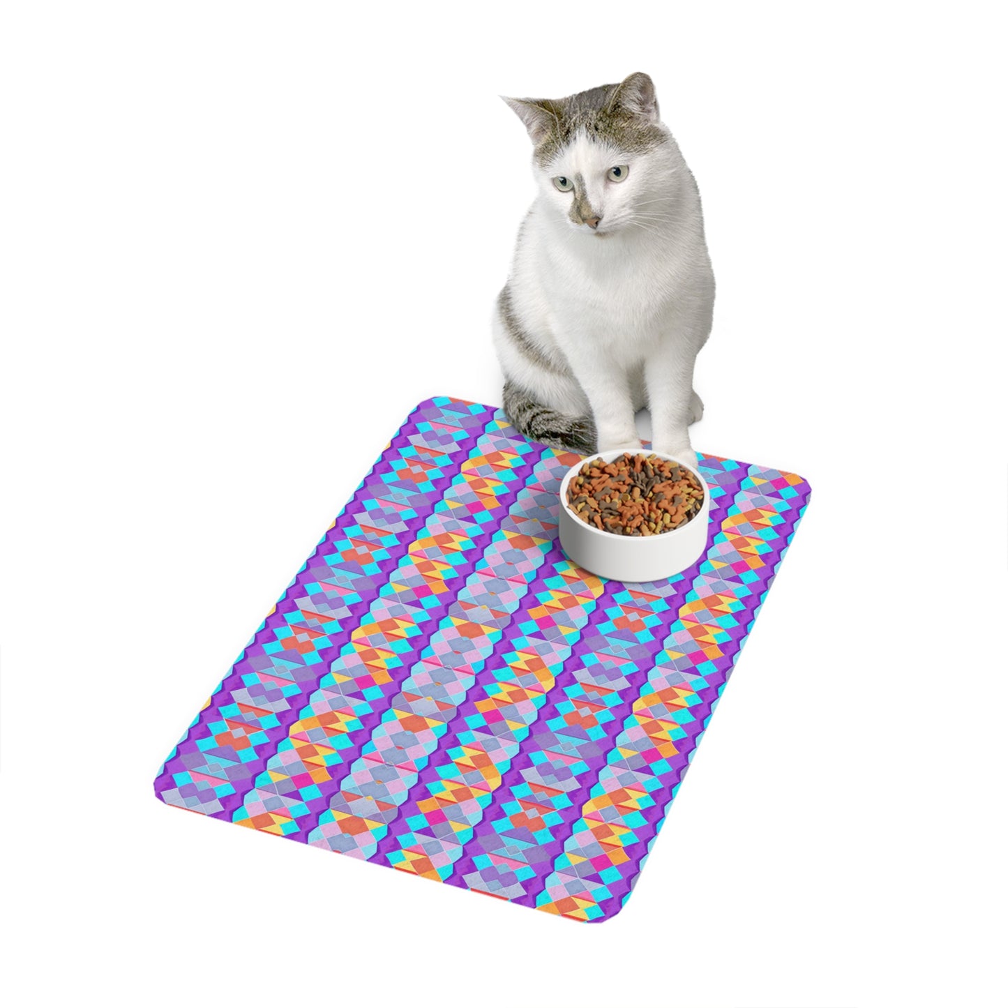 Prismatic Patterns Pet Food Mat (12x18)