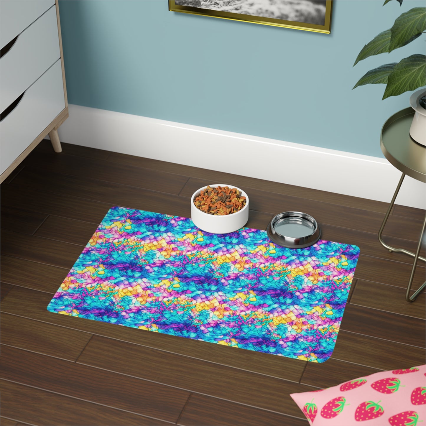 Trippy Tranquility Pet Food Mat (12x18)