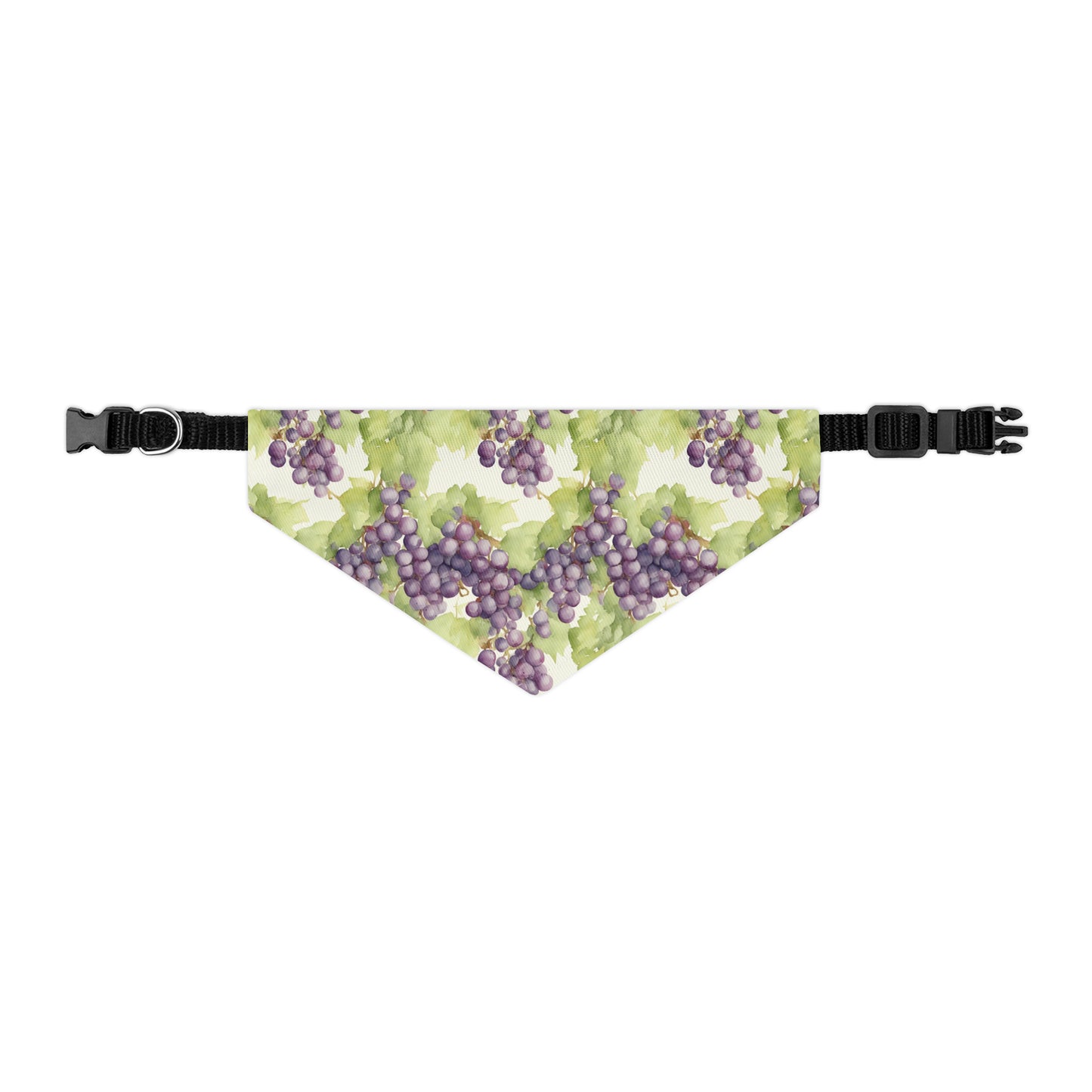 Grape Vineyard Watercolor Pattern Pet Bandana Collar