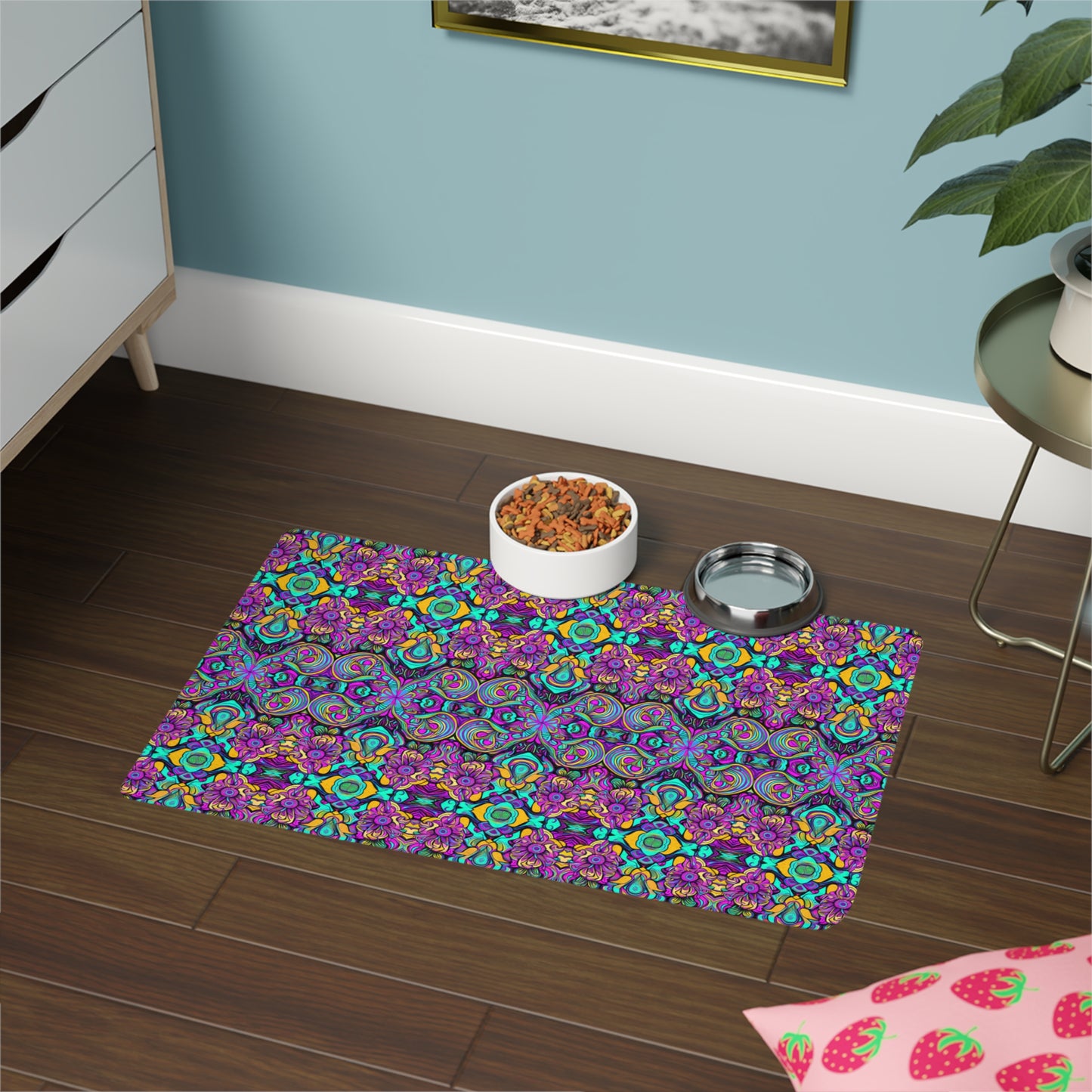 Psychedelic Chaos Pet Food Mat (12x18)