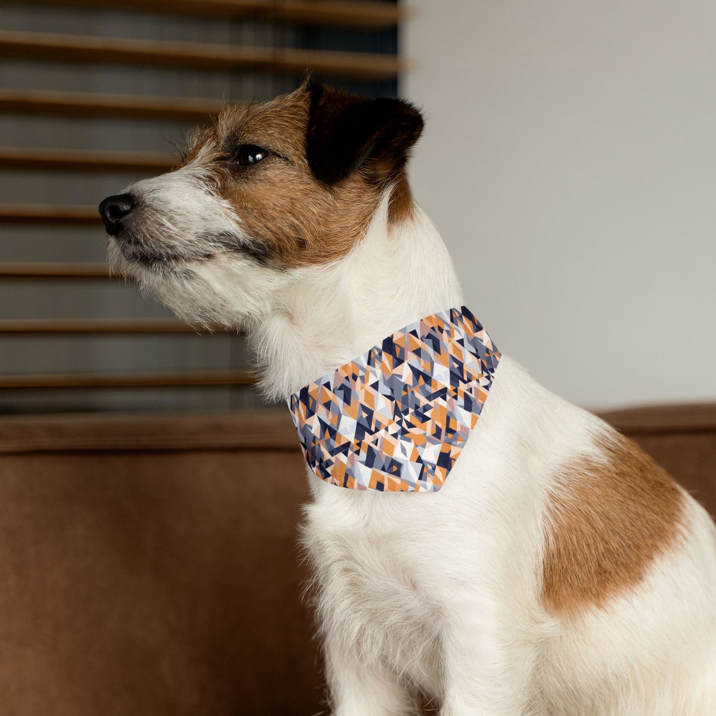 Geometric Groove Pet Bandana Collar