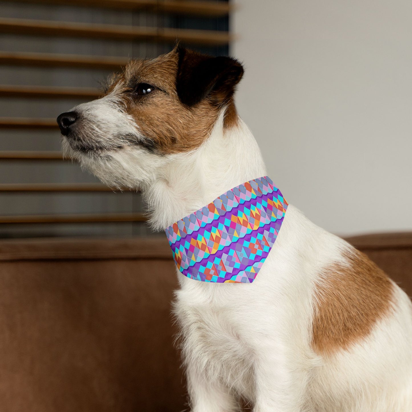 Prismatic Patterns Pet Bandana Collar