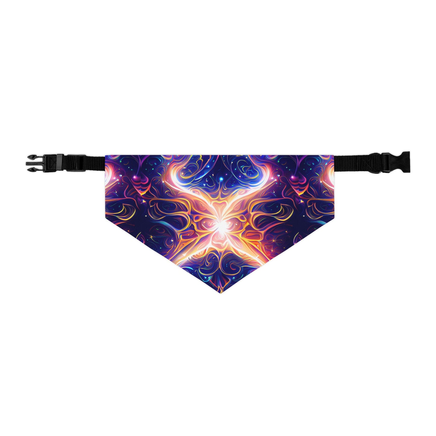 Neon Dreamscape Pet Bandana Collar