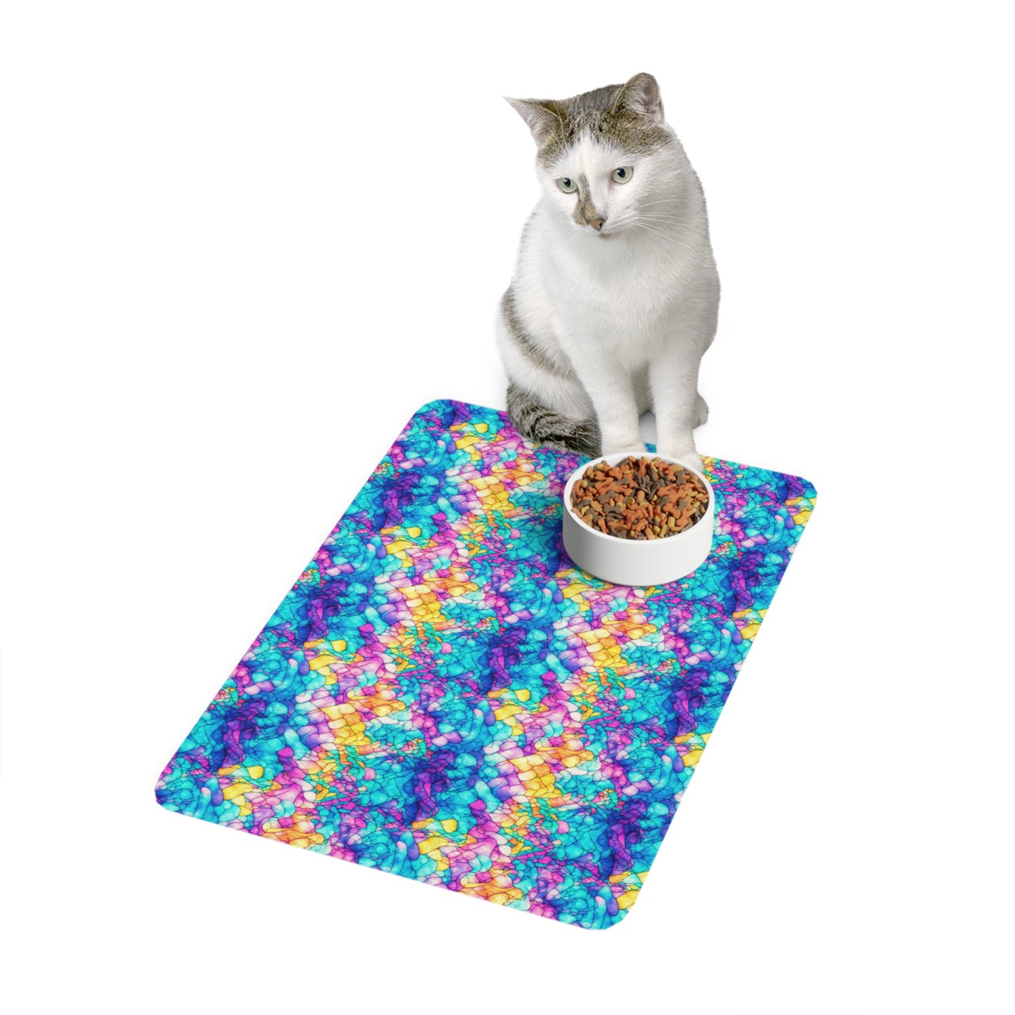 Trippy Tranquility Pet Food Mat (12x18)