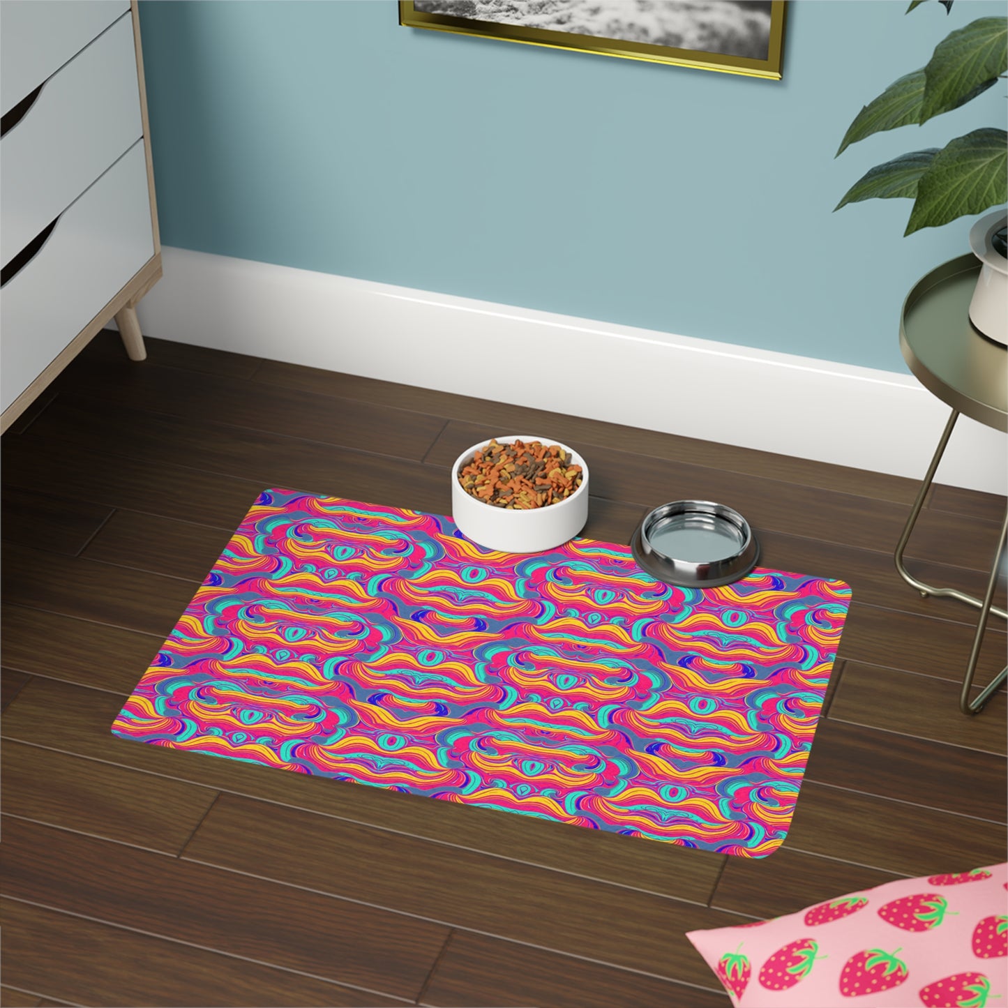 Psychedelic Grove Pet Food Mat (12x18)