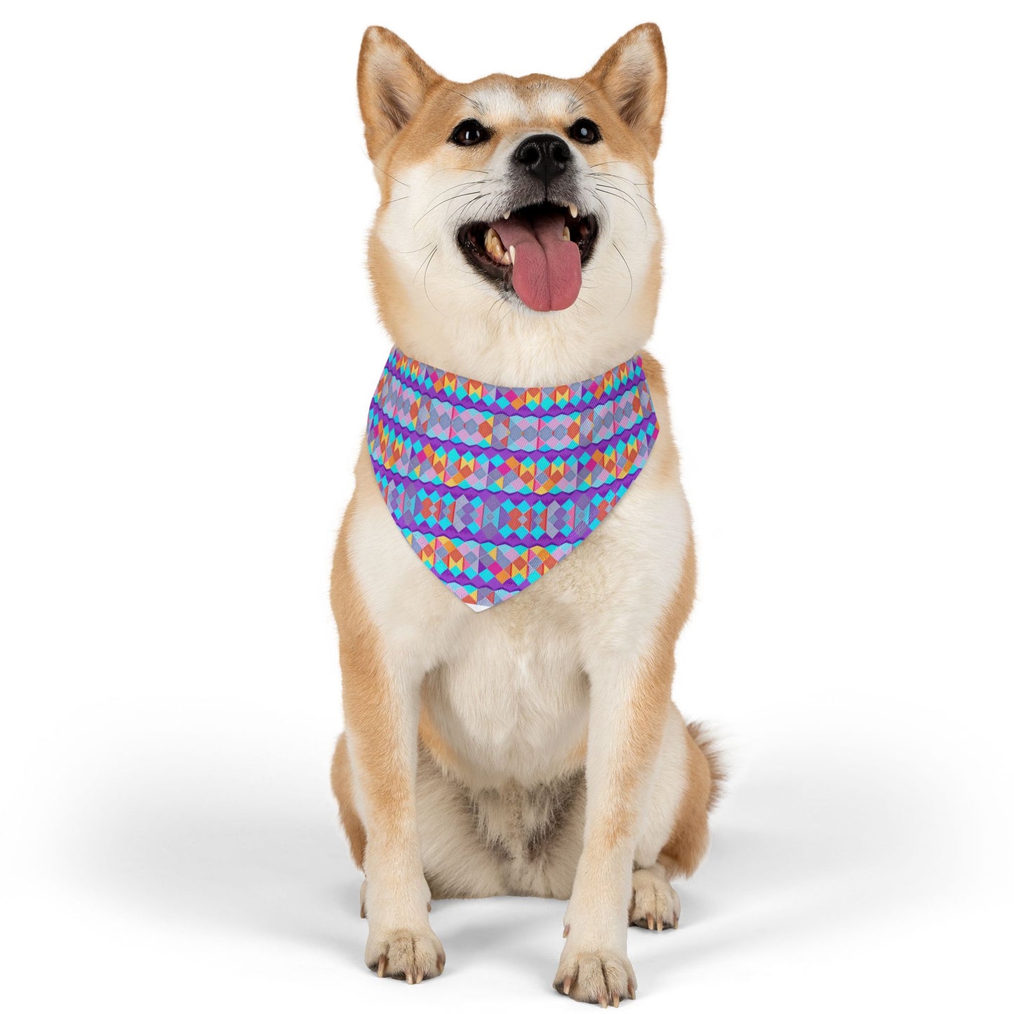 Prismatic Patterns Pet Bandana Collar