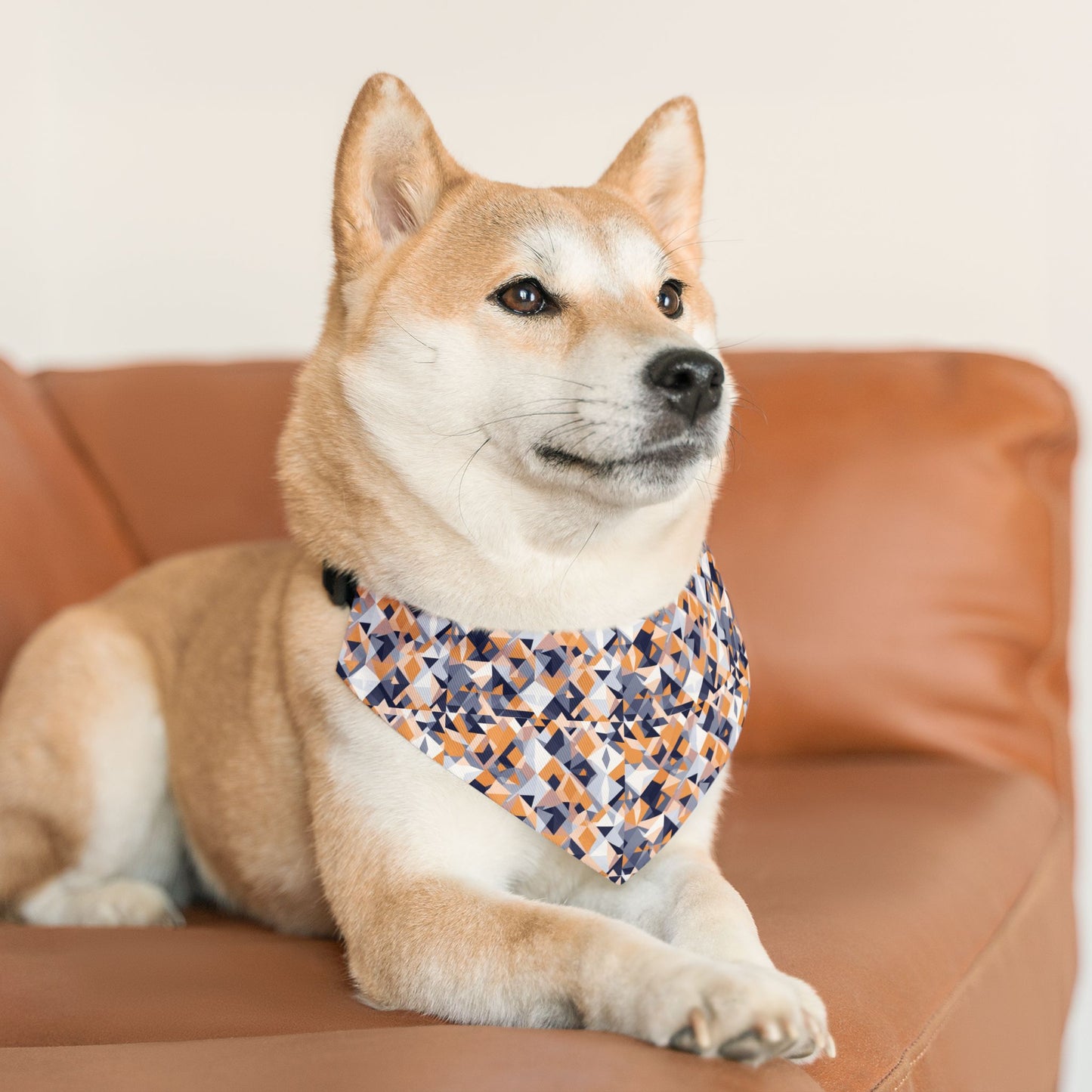 Geometric Groove Pet Bandana Collar