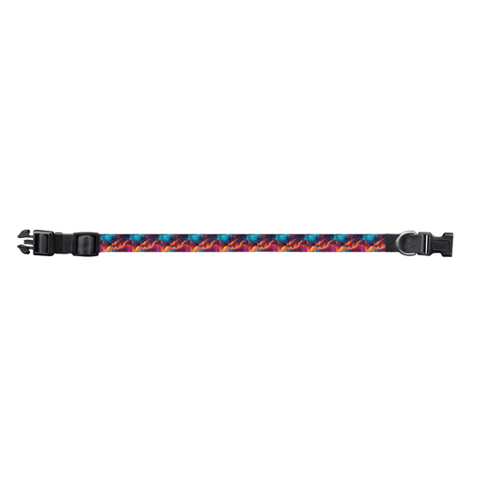 Colorful Smoky Clouds Pattern Nylon Pet Collar