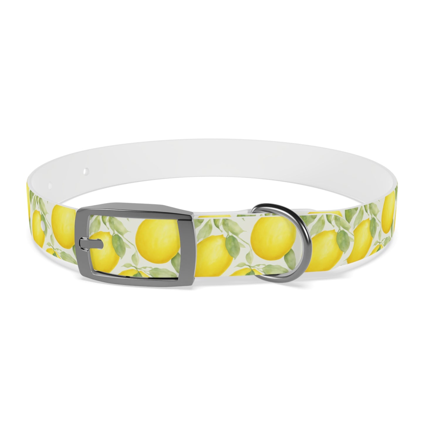 Lemon Watercolor Pattern Dog Collar