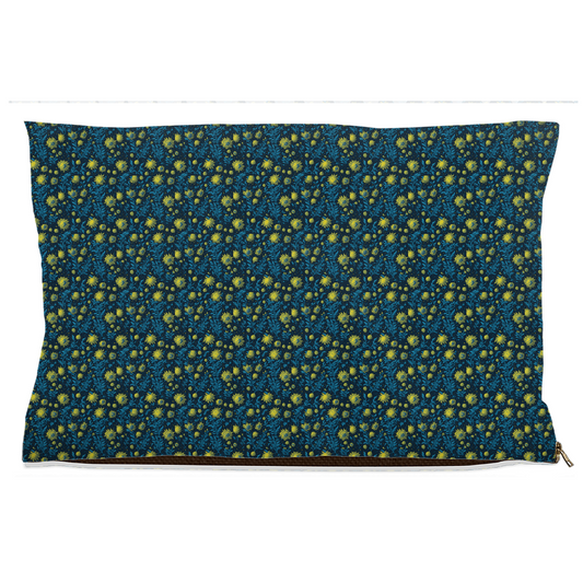 Yellow & Blue Sunflower Pattern Pet Bed